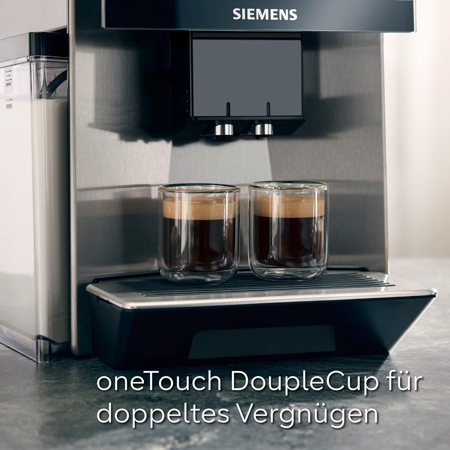 SIEMENS Kaffeevollautomat »EQ900 TQ907D03, intuitives 6,8" TFT-Display, 2 Bohnenbehälter« Barista-Modus, App, Geräuschreduzierung, 10 Profile, edelstahl
