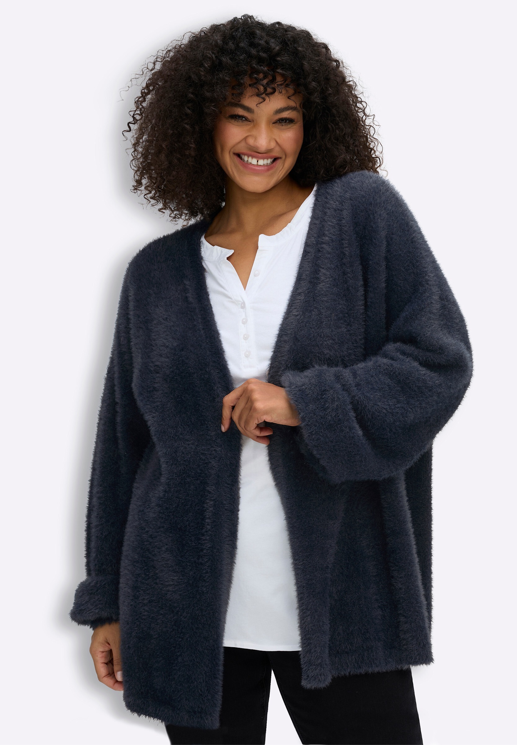 Sheego Cardigan »Cardigan Cardigan aus Flauschgarn«