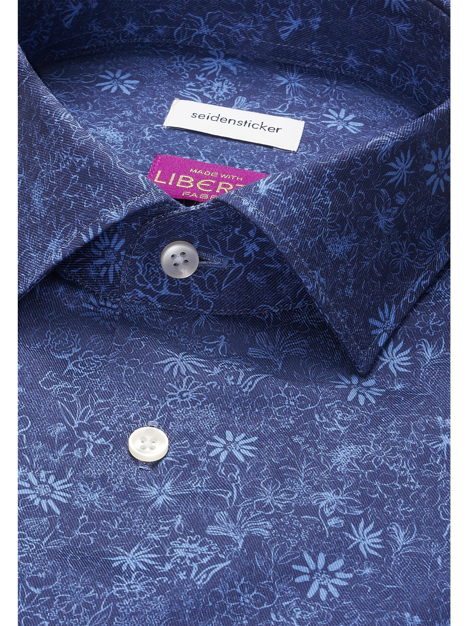 seidensticker Businesshemd »Schwarze Rose« Regular 1/1 Kentkragen Druck