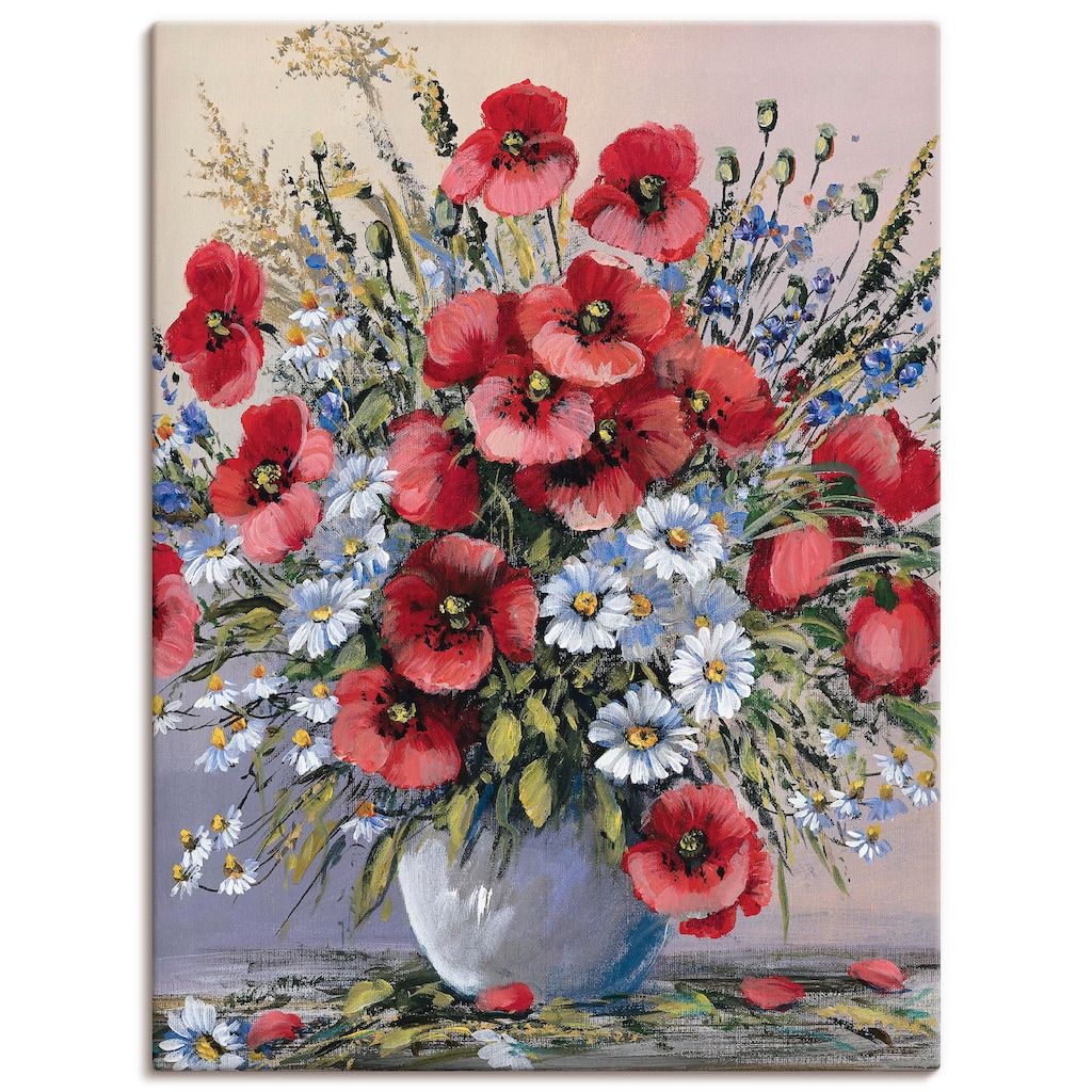 Artland Wandbild »Rote Mohnblumen«, Blumen, (1 St.)