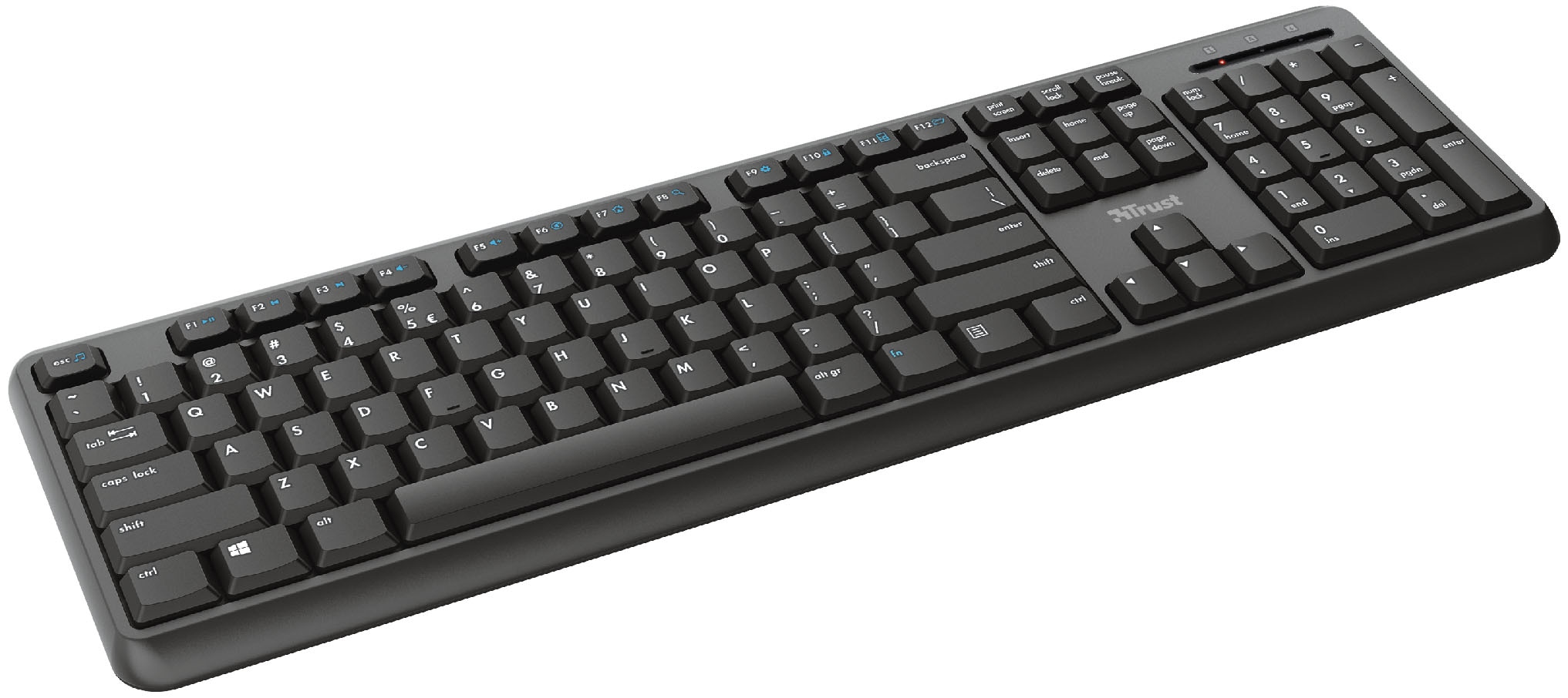 Trust Tastatur »TK-350« (Fn-Tasten | Windows-Sperrtaste | Ziffernblock)