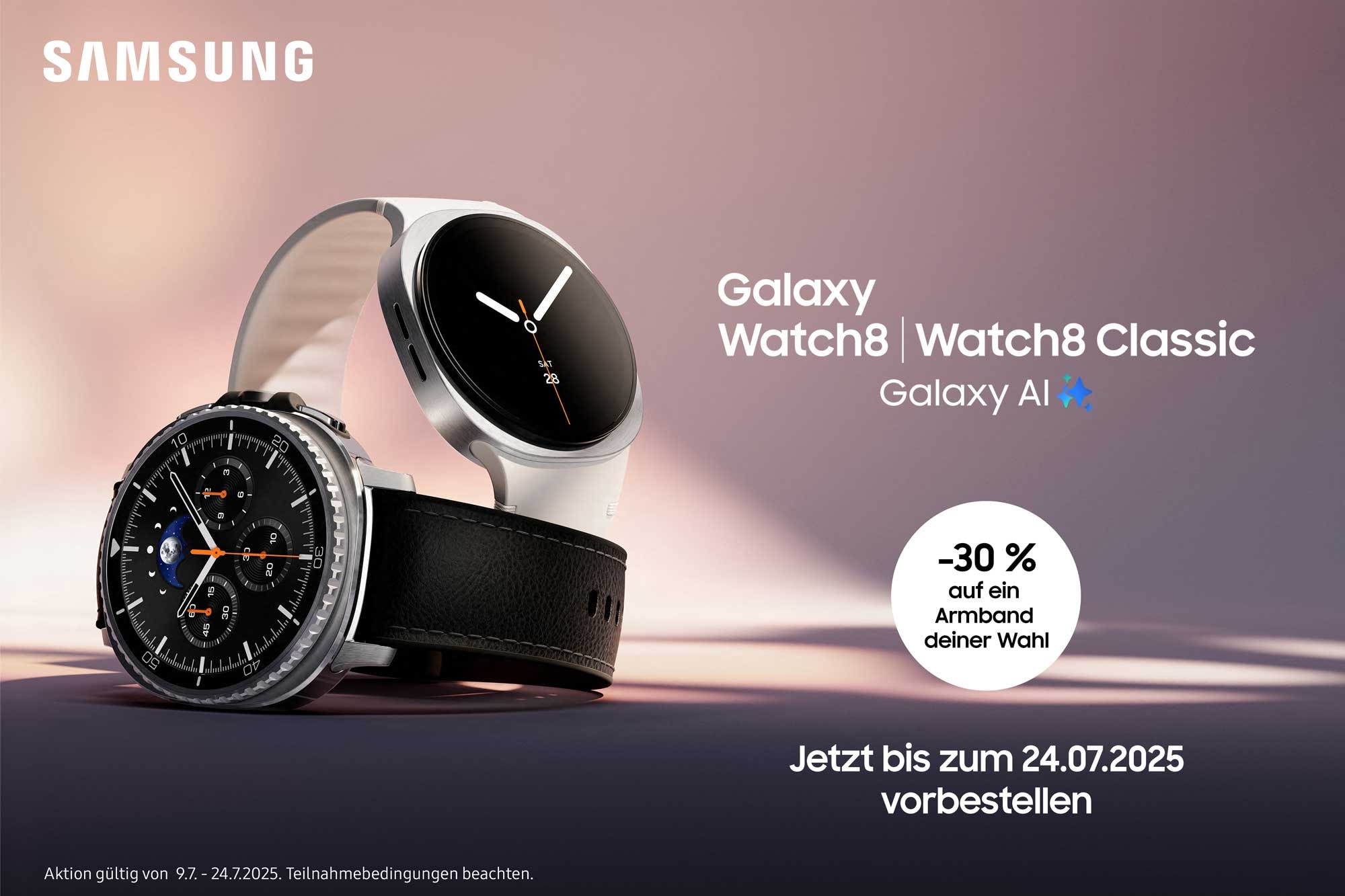 Samsung Smartwatch »Galaxy Watch8«, (/ 1,31 Zoll), 32 GB