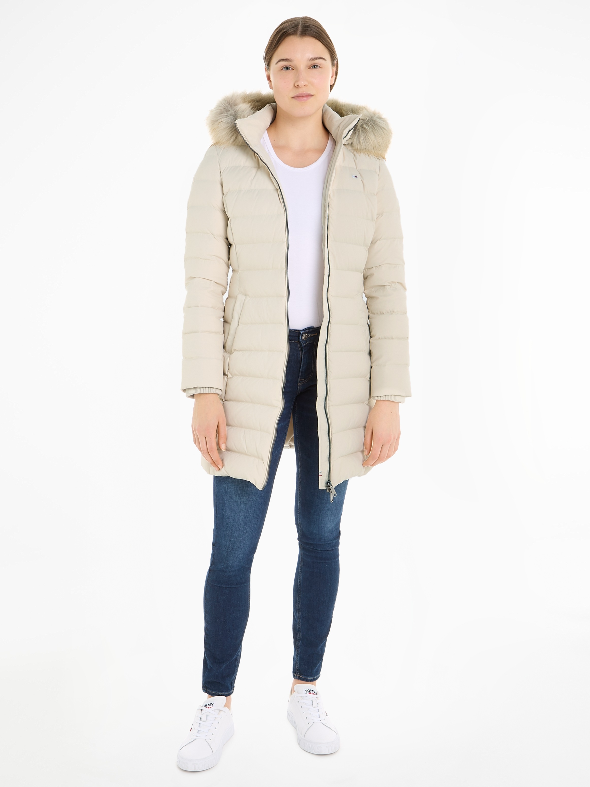 tommy jeans steppjacke tjw essential hooded down coat
