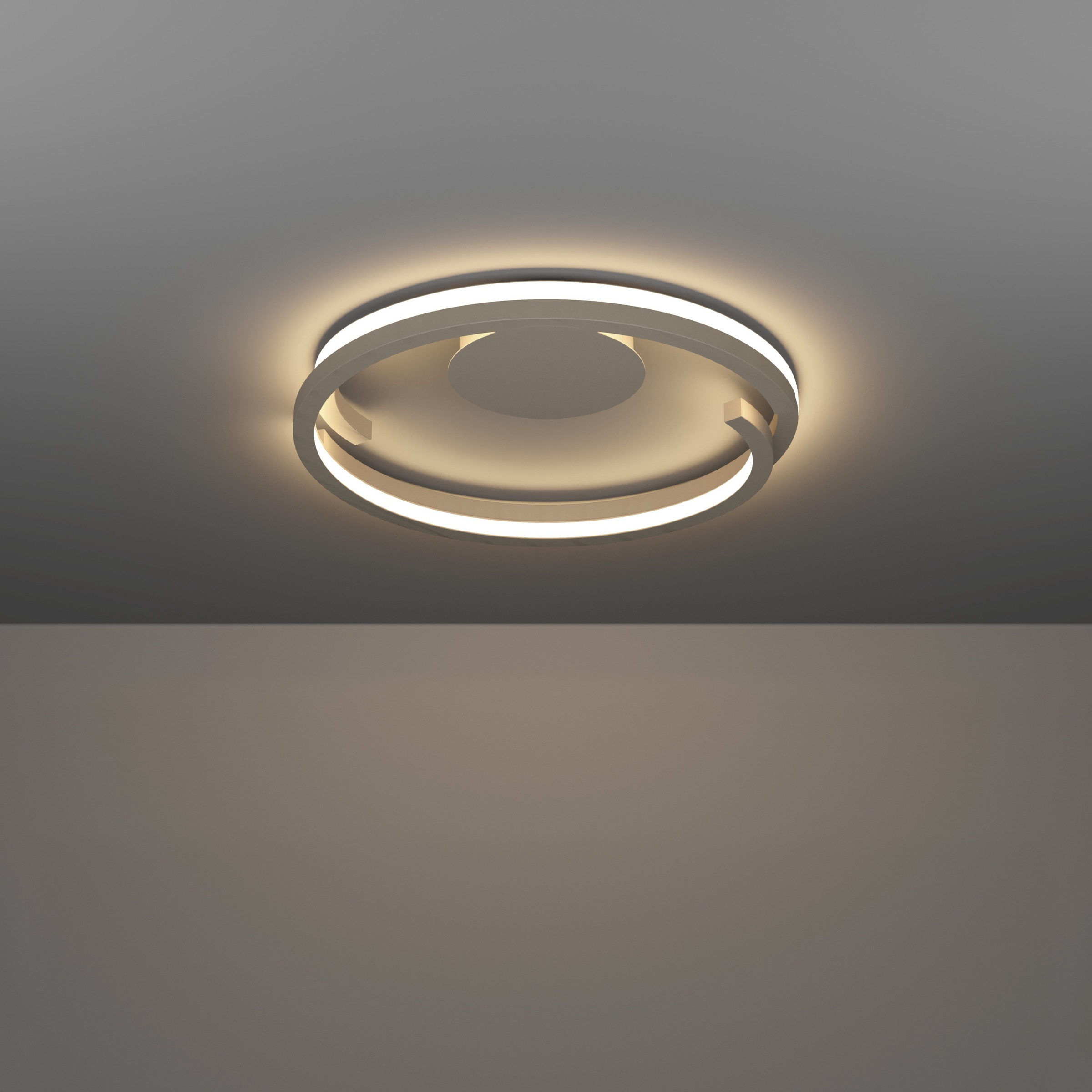 EGLO Deckenleuchte »MEZZOMONTE Deckenlampe - Alu, Stahl - LED - 40W - IP20« LED-Modul 1 Stk. Kaltweiß | Neutralweiß | Warmweiß Wohzimmerlampe, Esszimmerlampe, Flur, Schlafzimmer, H5 x Ø48 cm