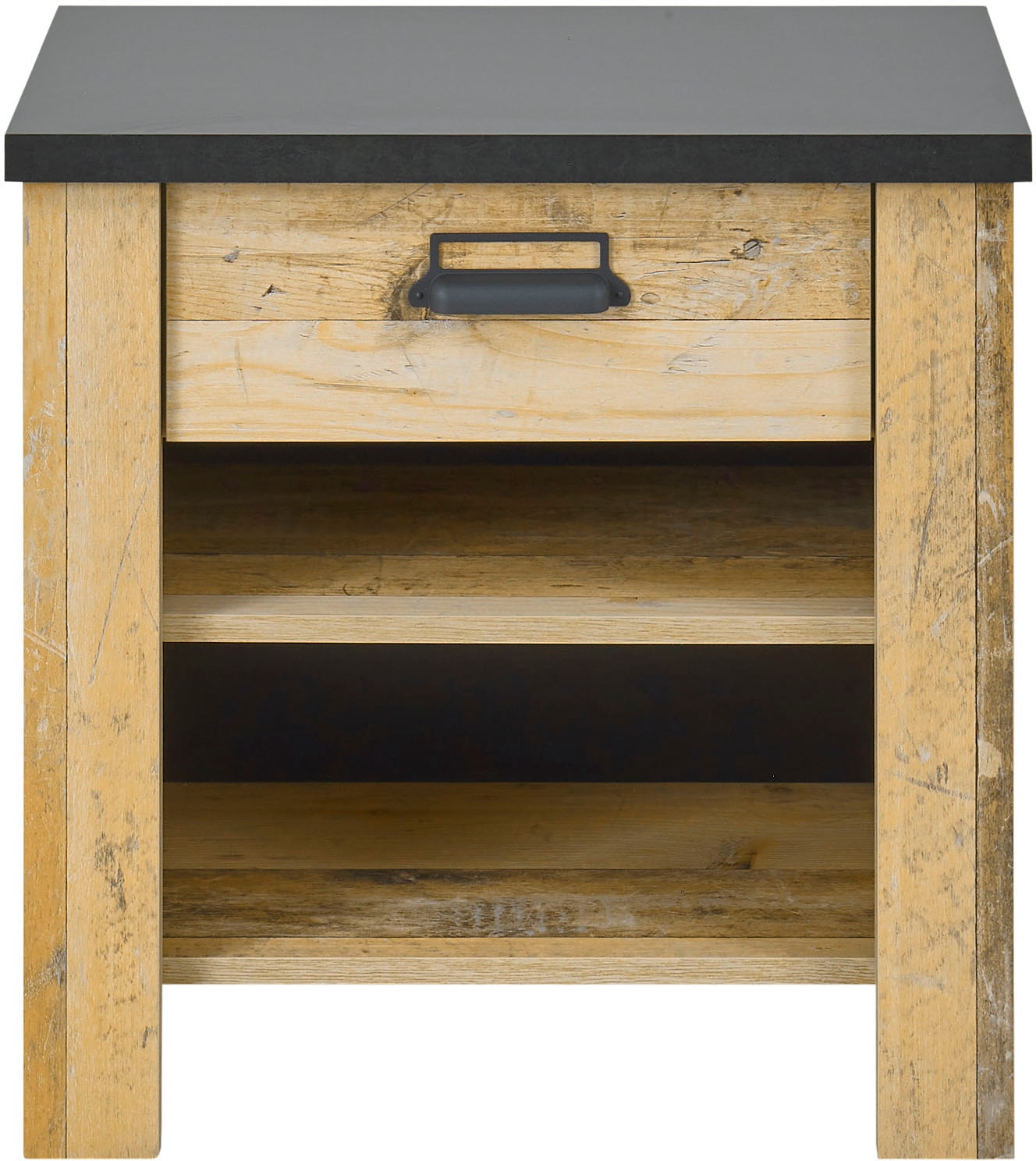 Home affaire Nachtkommode »SHERWOOD«, mit Apothekergriff aus Metall, Schubkasten "Soft close", Breite 60 cm