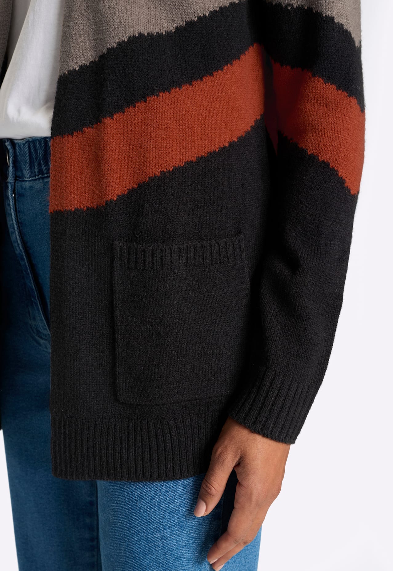 Classic Basics Longstrickjacke