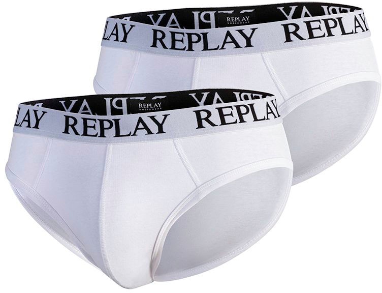 Replay Slip »SLIP Basic Cuff Logo 2pcs Bo«, (Packung, 2er)