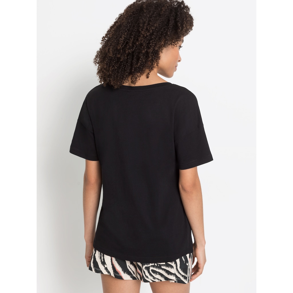 s.Oliver Pyjamaoberteil, mit Frontdruck