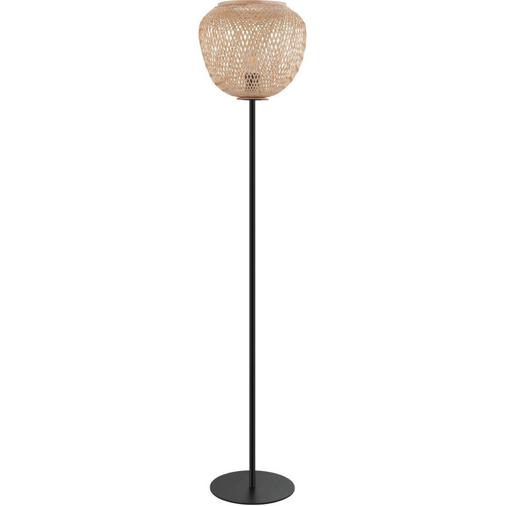 EGLO Stehlampe »Dembleby«, E27, Holzkorb geflochten, Natur, Vintage, Hygge, 1-flammig kaufen