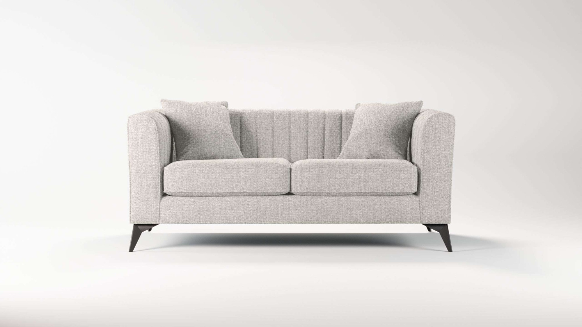 Places of Style 2-Sitzer »MATTHEW elegantes Designsofa, Maße B/T/H: 170/86/74 cm«, Steppung im Rücken, lose Sitzkissen, incl. Zierkissen