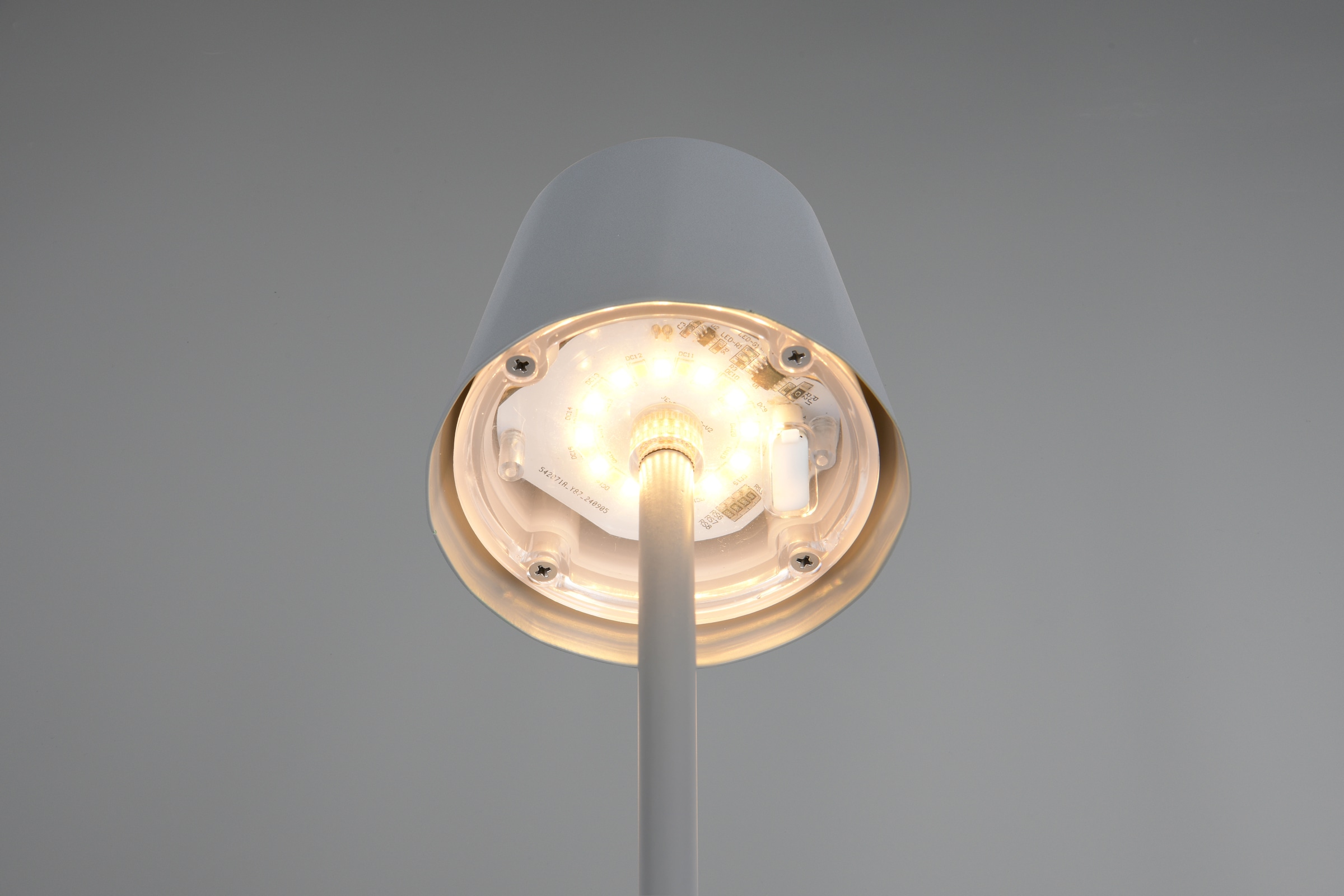 REALITY Leuchten LED Tischleuchte »DIAZ, Outdoor Akku Tischlampe Höhe 21 cm Ø 8,5 cm, IP44, Touchdimmer« LED-Board 1 Stk. Farbwechsler | warmweiß - kaltweiß CCT Lichtfarbe einstellbar 2700-6500K, 160 Lumen, 1,6W, USB Anschluss