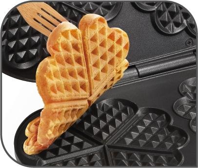 Tefal Waffeleisen »WM311D«, 1200 W, stufenloser gleichzeitig, Herzwaffeln Temperatur 2 bei für kaufen Wunsch-Bräunung OTTO