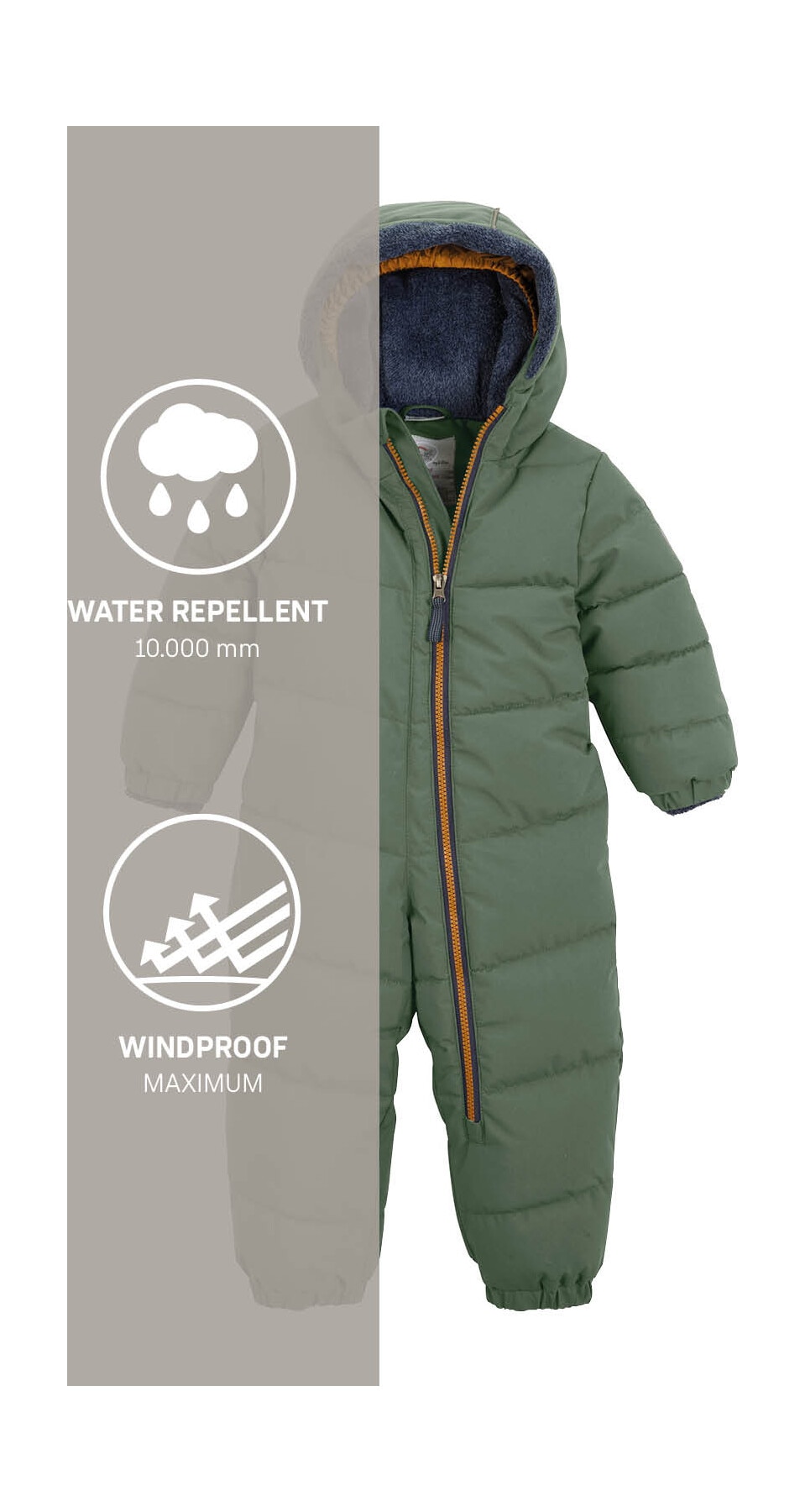 first instinct by killtec Overall »FIOW 32 MNS ONPC«, Wind- und wasserabweisender Schneeanzug, innen warmes Teddyfleece