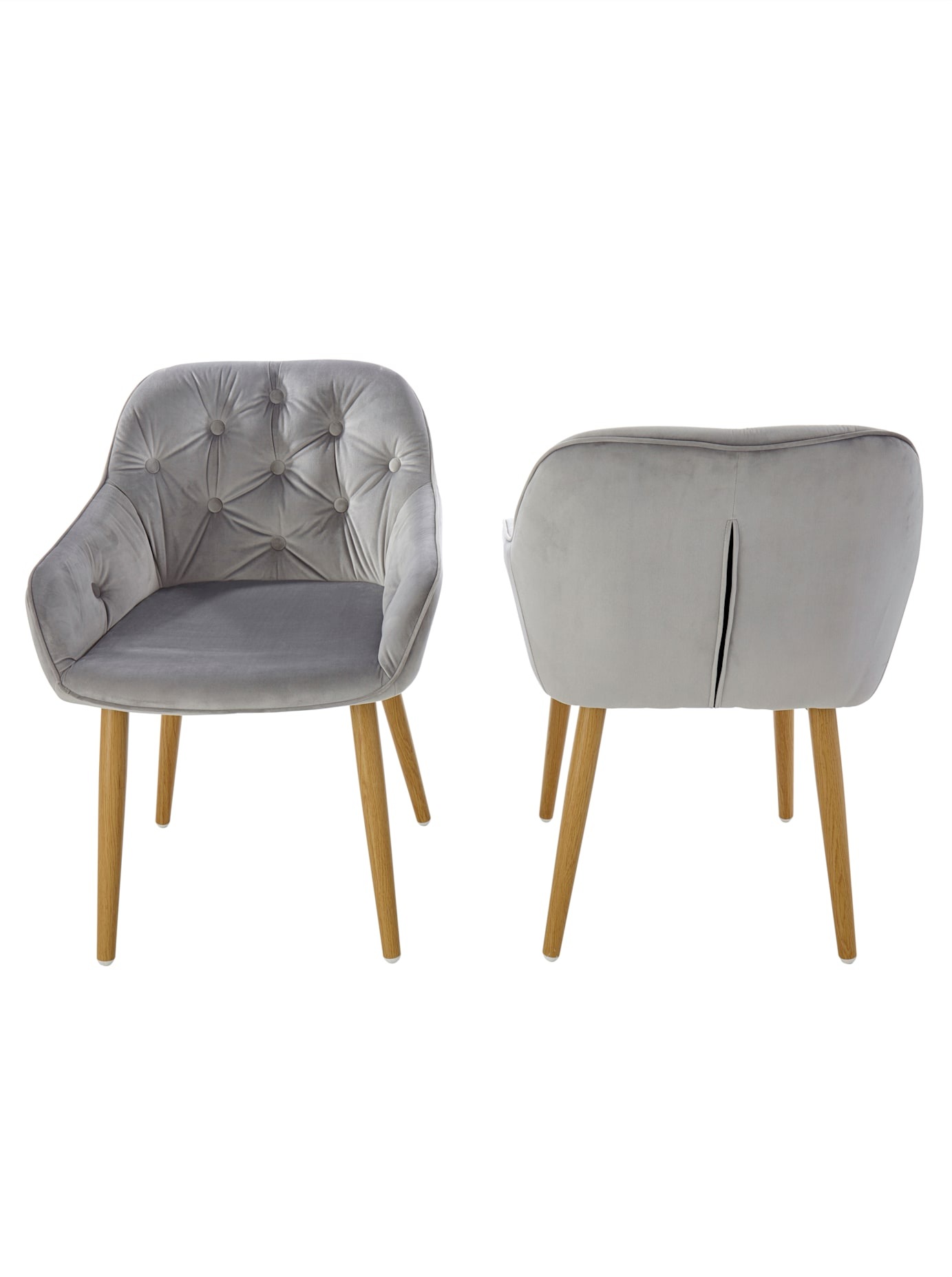 heine home Stuhl, 2er-Set in Samtoptik