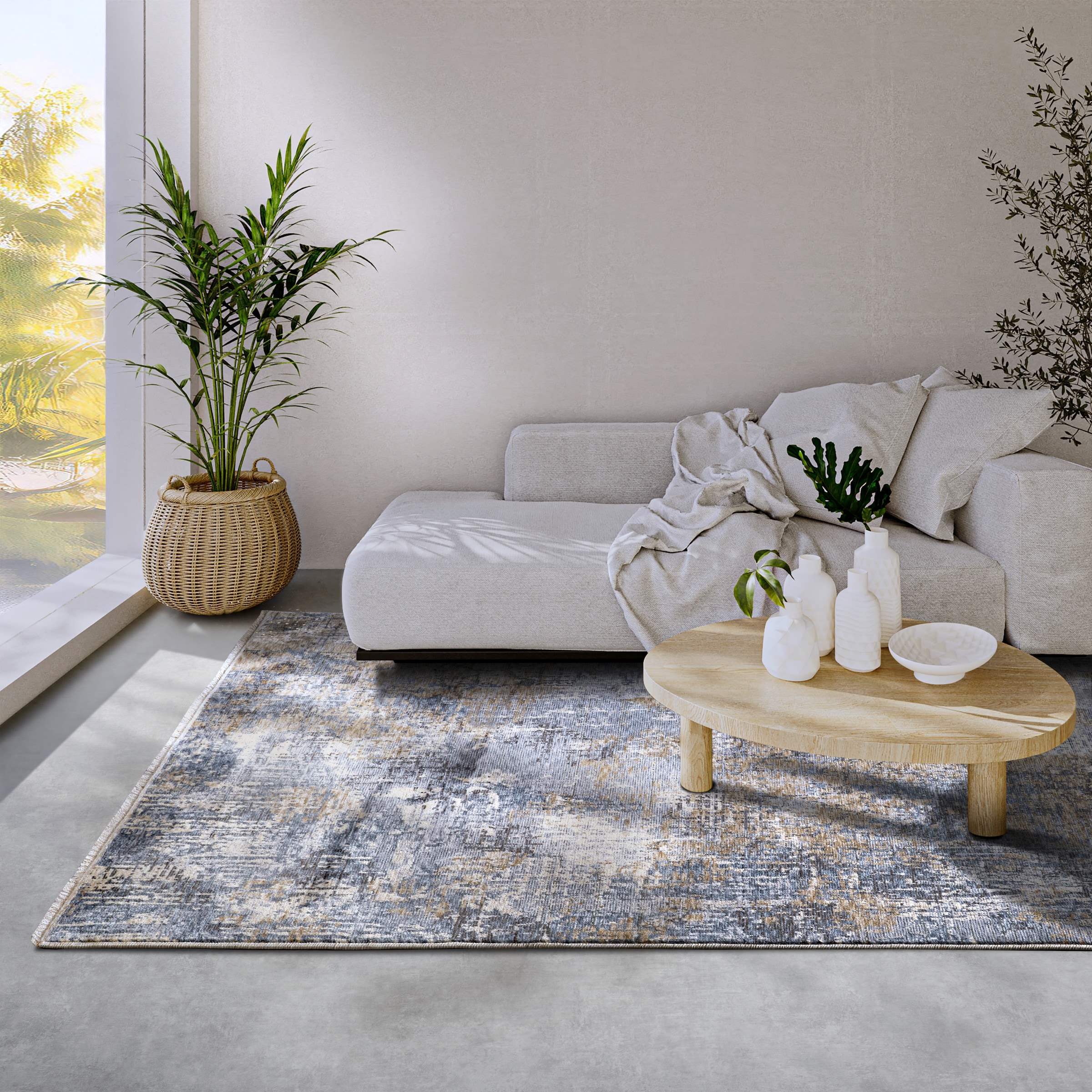 Villeroy & Boch Teppich »Joseph«, rechteckig, 7 mm Höhe, Vintage, Fransen, Wohnzimmer, Schlafzimmer, Modern, Kurzflor, Flur