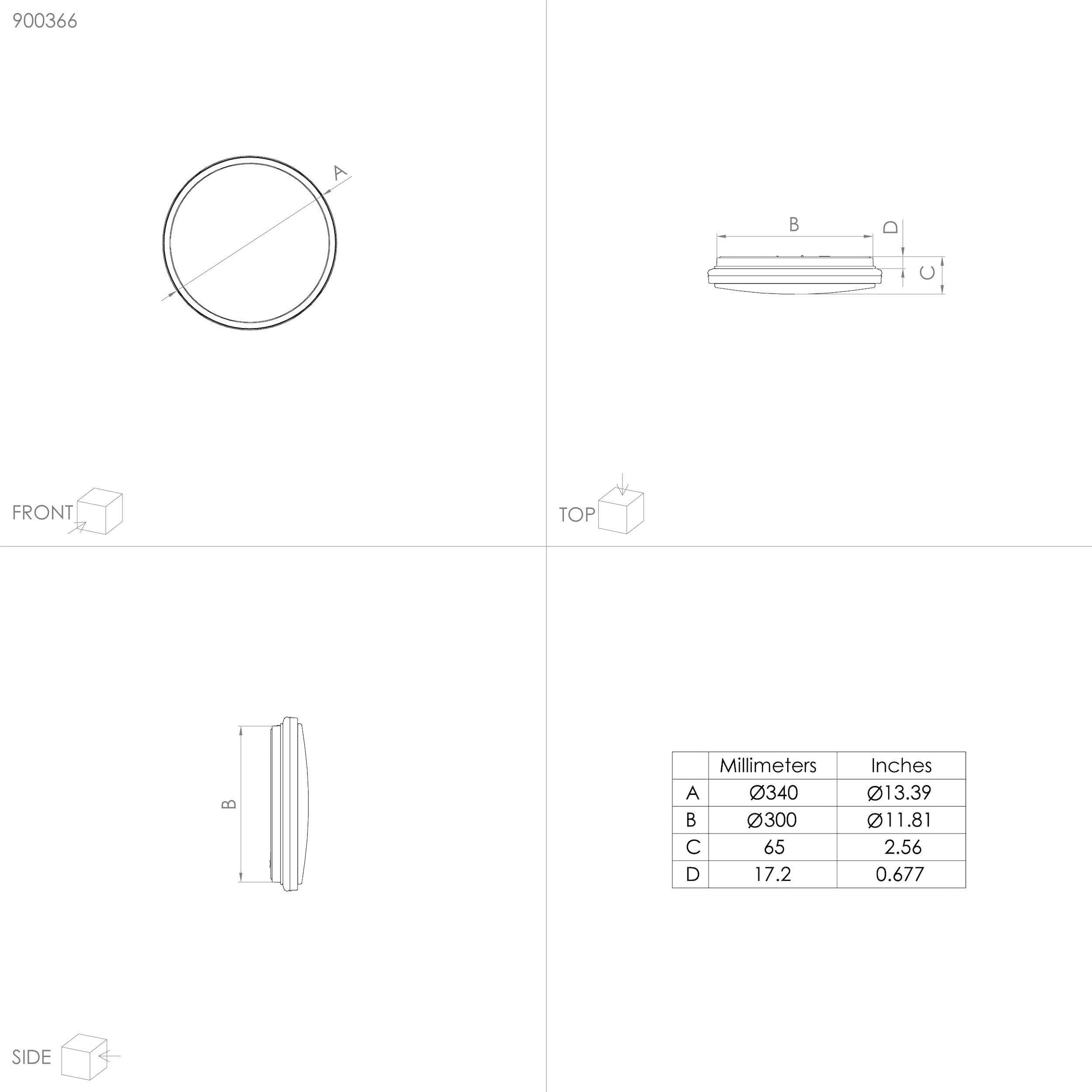 EGLO Deckenleuchte »PINETTO Deckenlampe, Wandlampe, weiß, schwarz, Badezimmerlampe, IP44«, Leuchtmittel LED-Modul | LED fest integriert, Bürolampe, Küche Büro Badezimmer, Flur, minimalistisch, 34x34x6,5cm