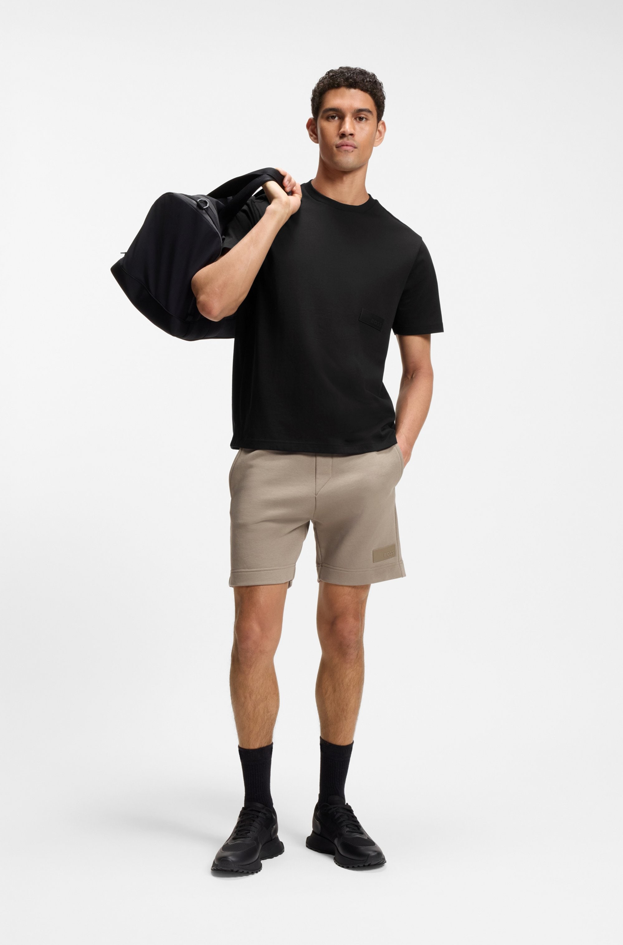 BOSS GREEN T-Shirt »TS Structure« 100% Cotton, Regular Fit, Rundhalsausschnitt