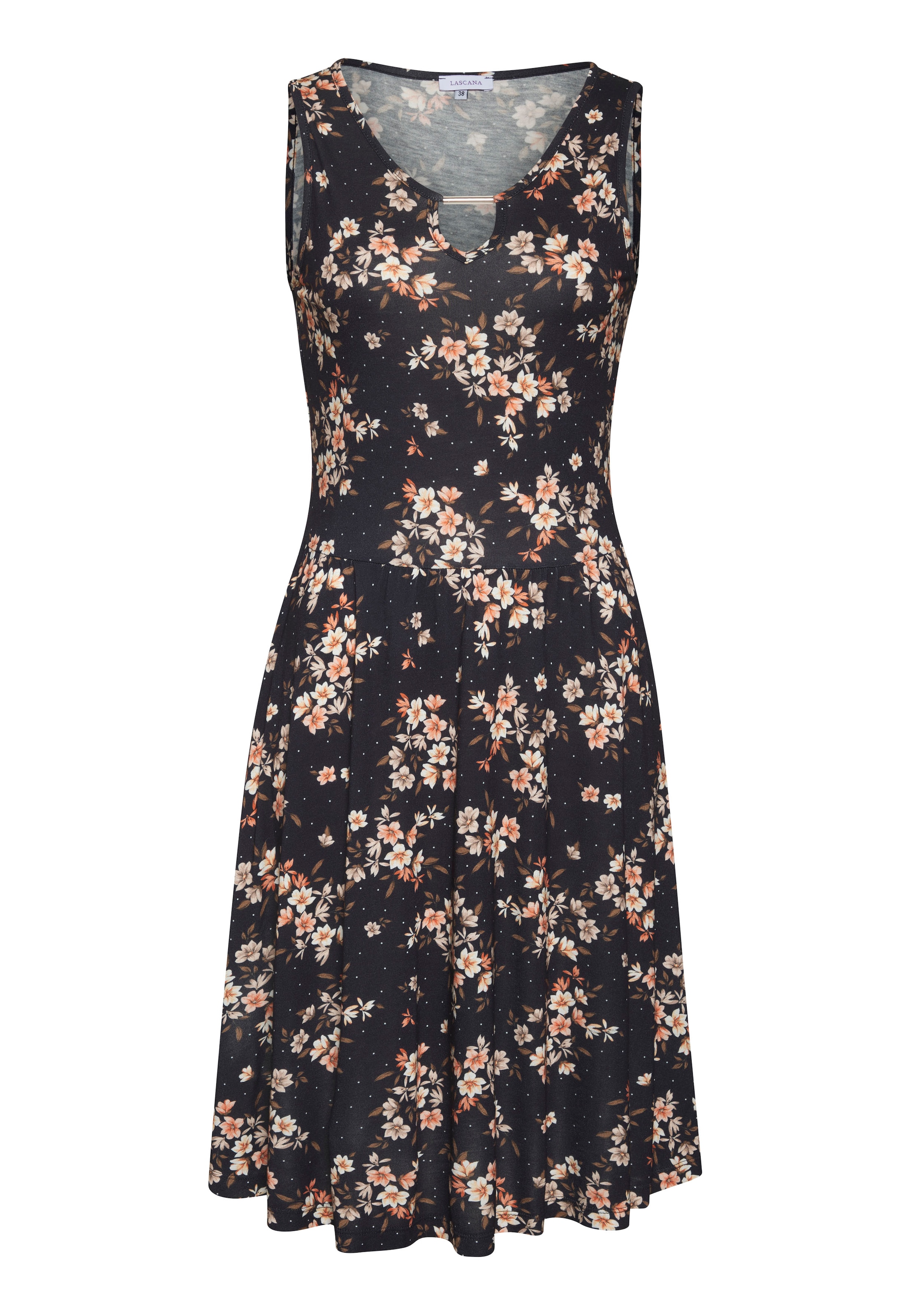 LASCANA Jerseykleid, mit Blumendruck, Sommerkleid