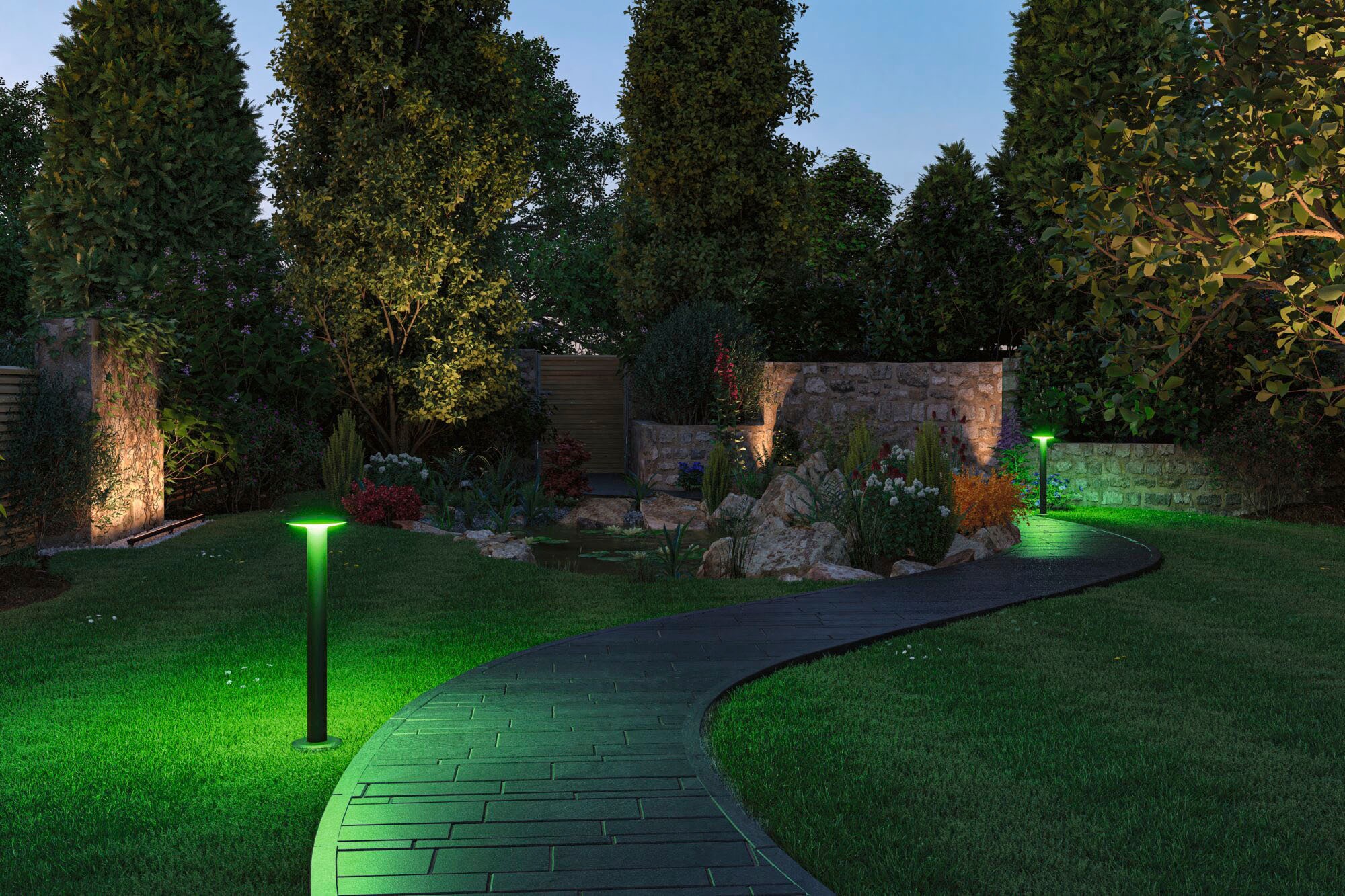 Paulmann LED Pollerleuchte »Outdoor Plug & Shine Plate RGBW IP44«, 1 flammig, ZigBee, IP44 RGBW