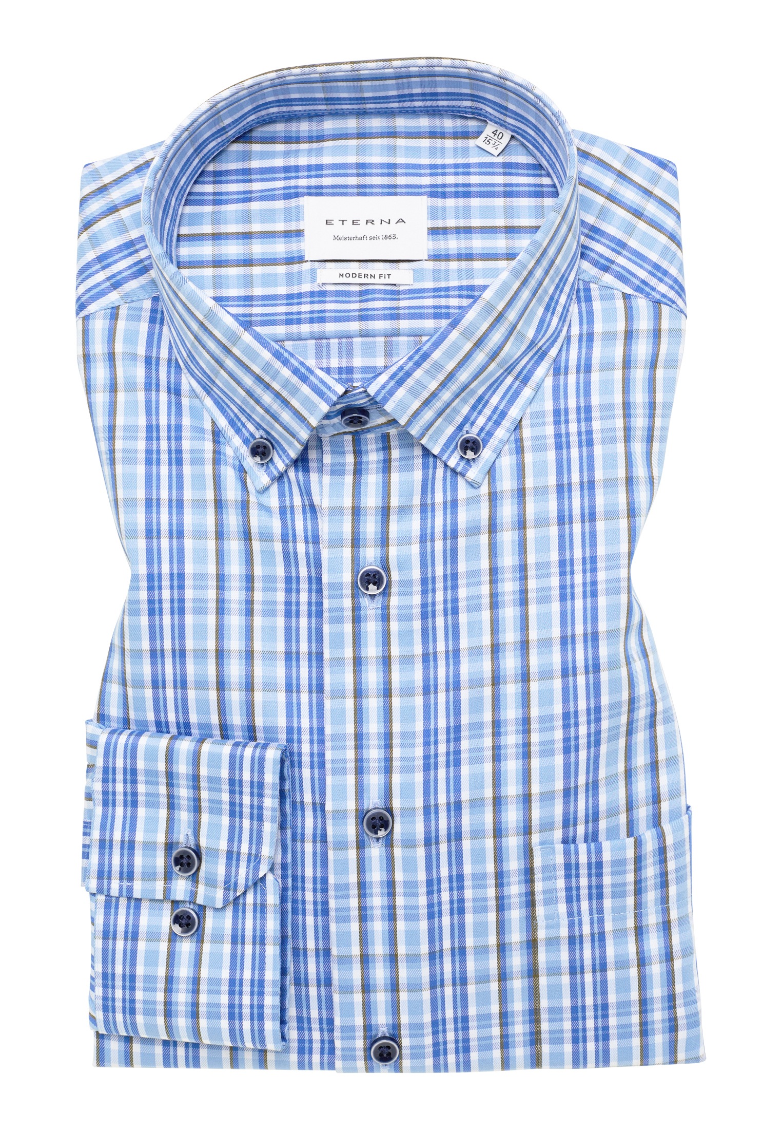 Eterna Langarmhemd »MODERN FIT« NON IRON (bügelfrei)