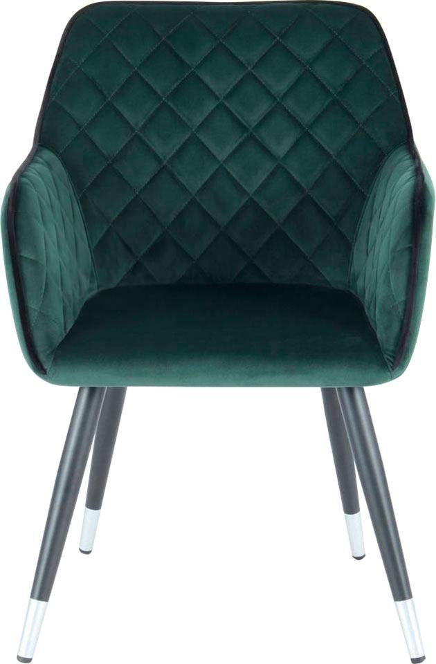 Kayoom Stuhl »Amino 625, stilvoller Design-Stuhl,samtweicher Bezug aus Velvet-Stoff« () 1 Stk.samtweicher Bezug, elegant, glamourös, elegante Optik