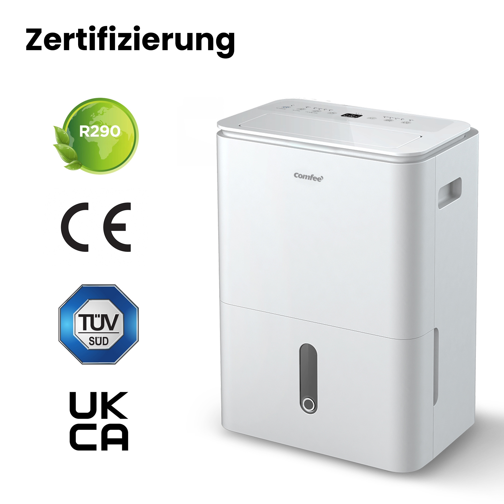 comfee Luftentfeuchter »»Easy Dry 20« geeignet für Räume mit bis zu 52 m²«, Entfeuchtung 20 l/Tag, Tank 3 l, mit Trocknermodus, App -und Sprachsteuerung