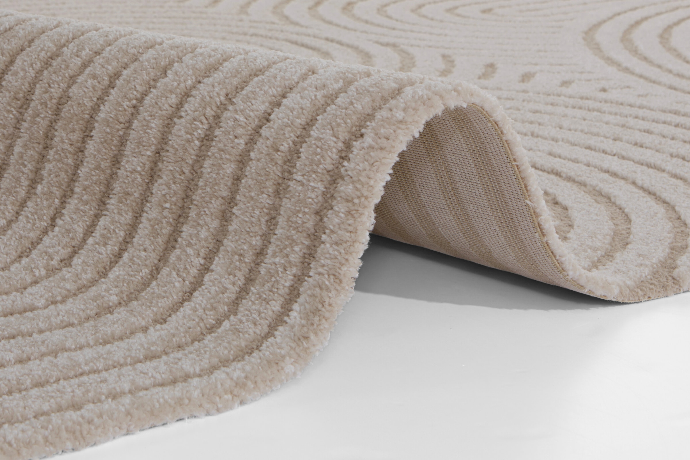 ELLE DECORATION Designteppich »Panglao«, rechteckig, softer Kurzflor, Hoch-Tief-Effekt, robust & pflegeleicht, Scandi-Look