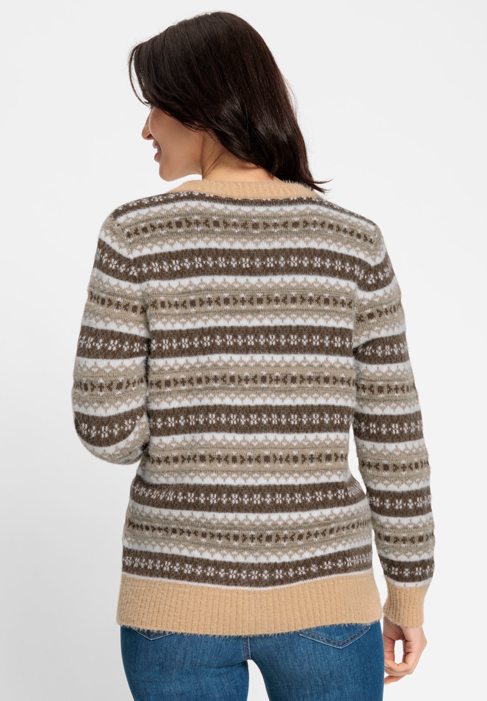 Witt Strickjacke »Jacquard-Strickjacke Jacquardstrickjacke mit Merino-Wolle«