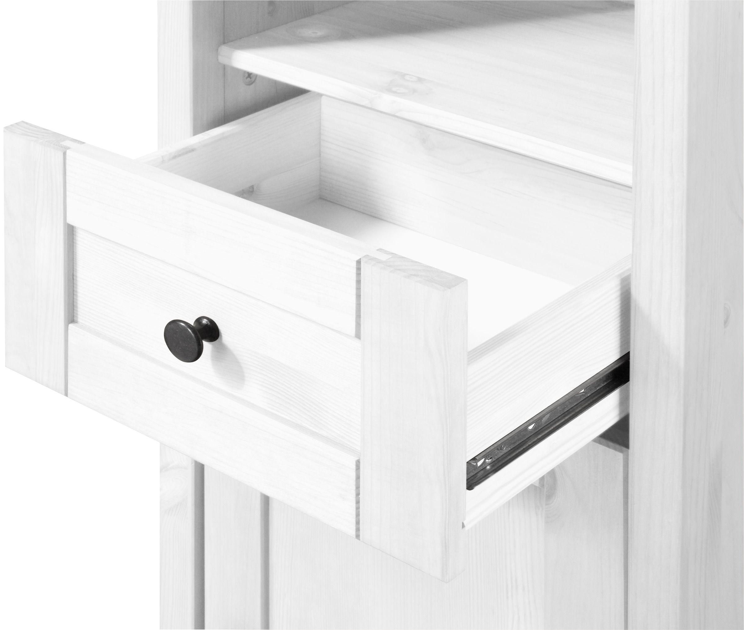 welltime Hochschrank »Sylt«, Badmöbel im Landhaus-Stil, Breite 40 cm, aus Massivholz
