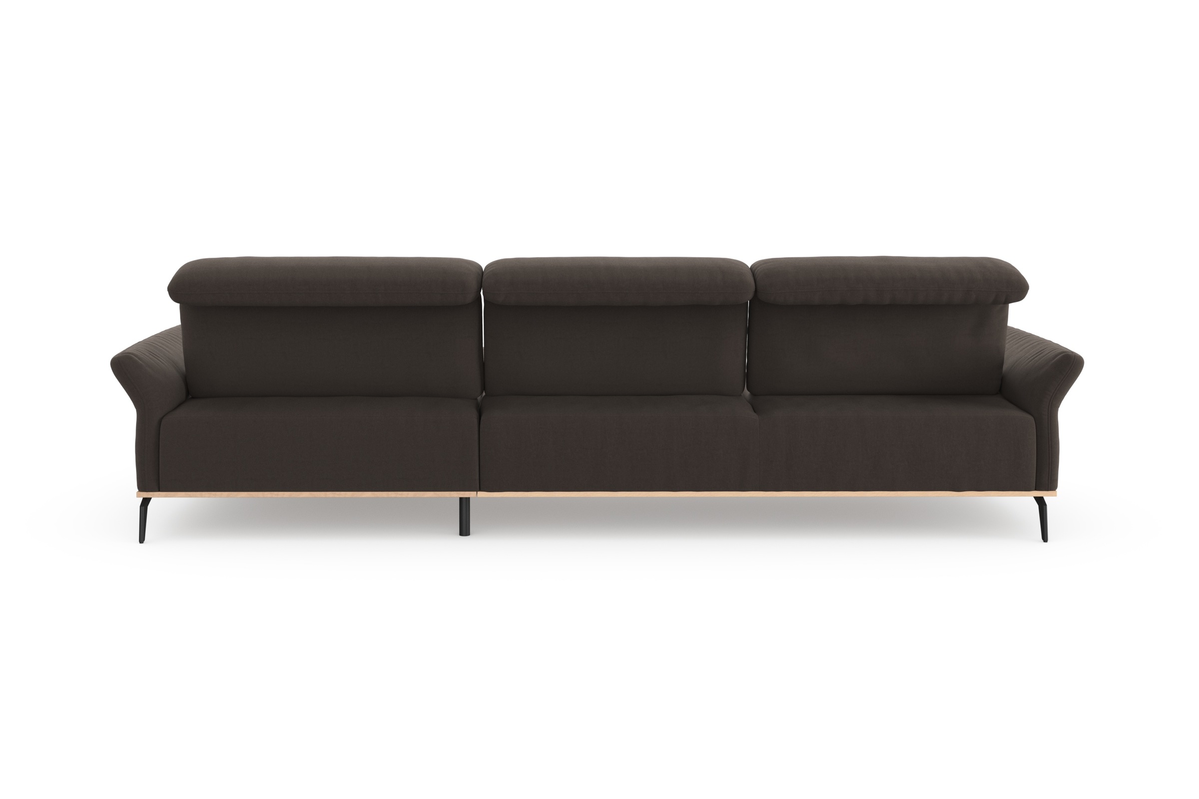 Places of Style Ecksofa »Fjord L-Form«, massiv, wahlweise mit Armlehnfunktion, Kopf- Sitztiefenverstellung