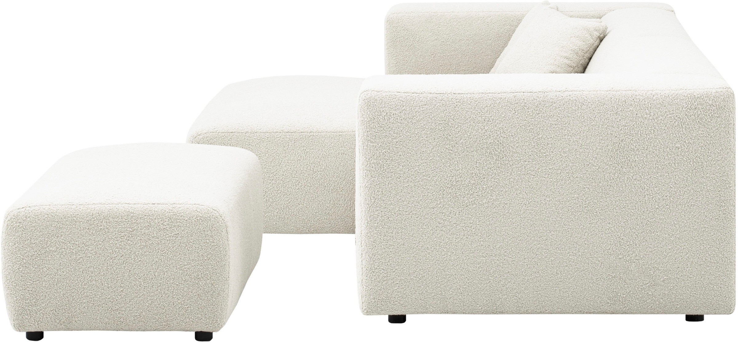 Home affaire Polsterecke »BAKELS, Ecksofa-Set mit Hocker, L-Form mit Schlaffunktion« Ecksofa-Set (incl. Hocker) im trendigen Megacord
