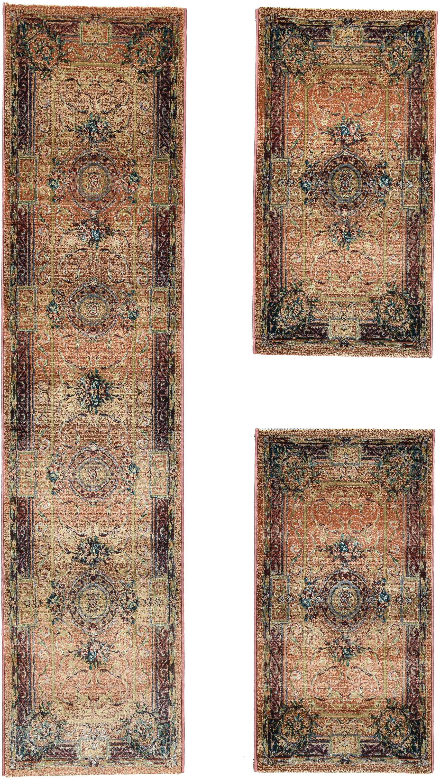 THEKO Bettumrandung »Gabiro 856«, (3 tlg.), Bettvorleger, Läufer Set für das Schlafzimmer, Kurzflor, Orient-Optik
