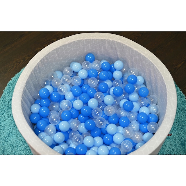 Knorrtoys® Bällebad »Geo, Cube Grey«, mit 300 Bällen soft Blue/Blue/transparent;  Made in Europe bei OTTO
