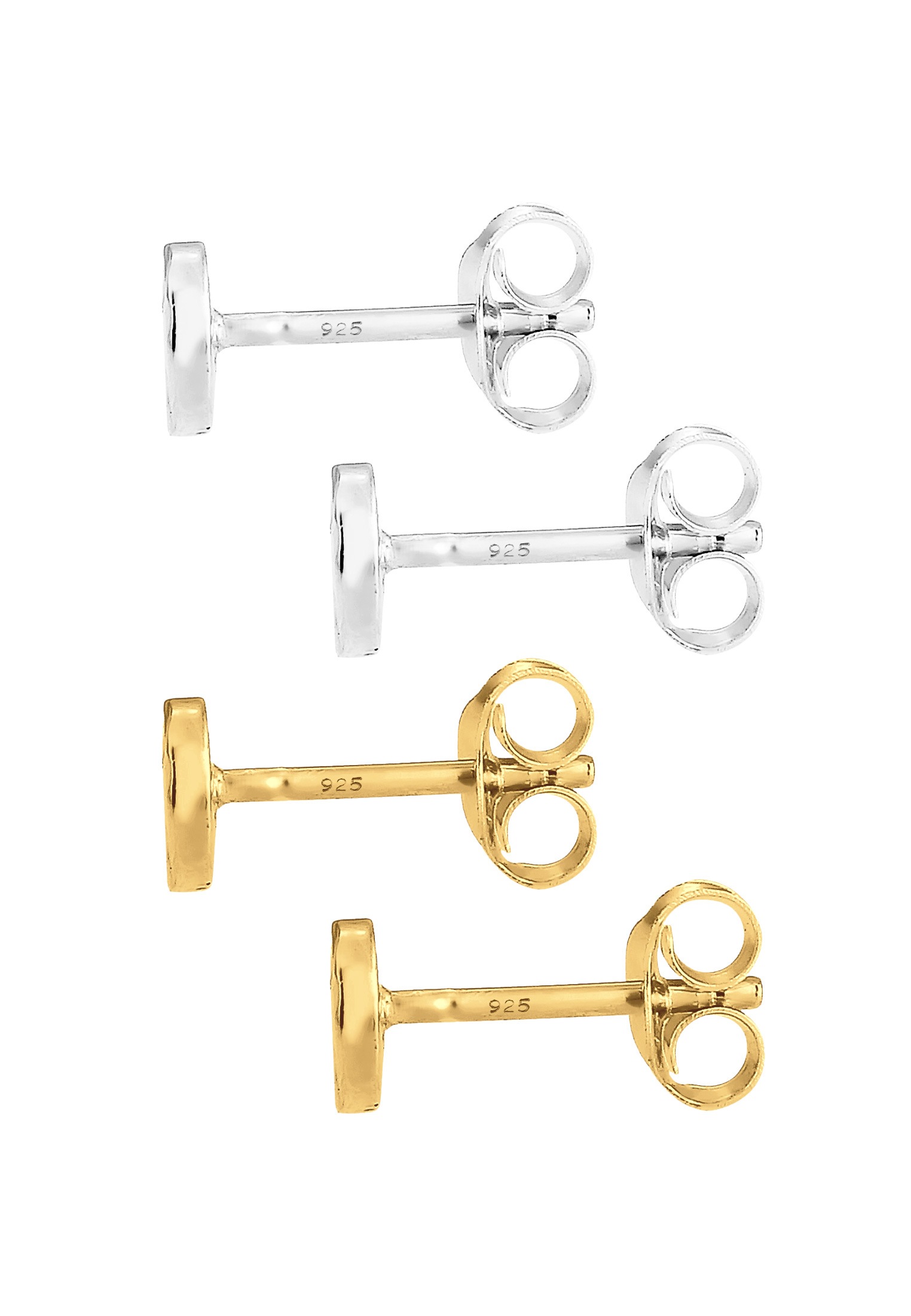 Elli Ohrstecker-Set »Ohrringe Set Geo Ohrstecker Gehämmert 925 Silber«