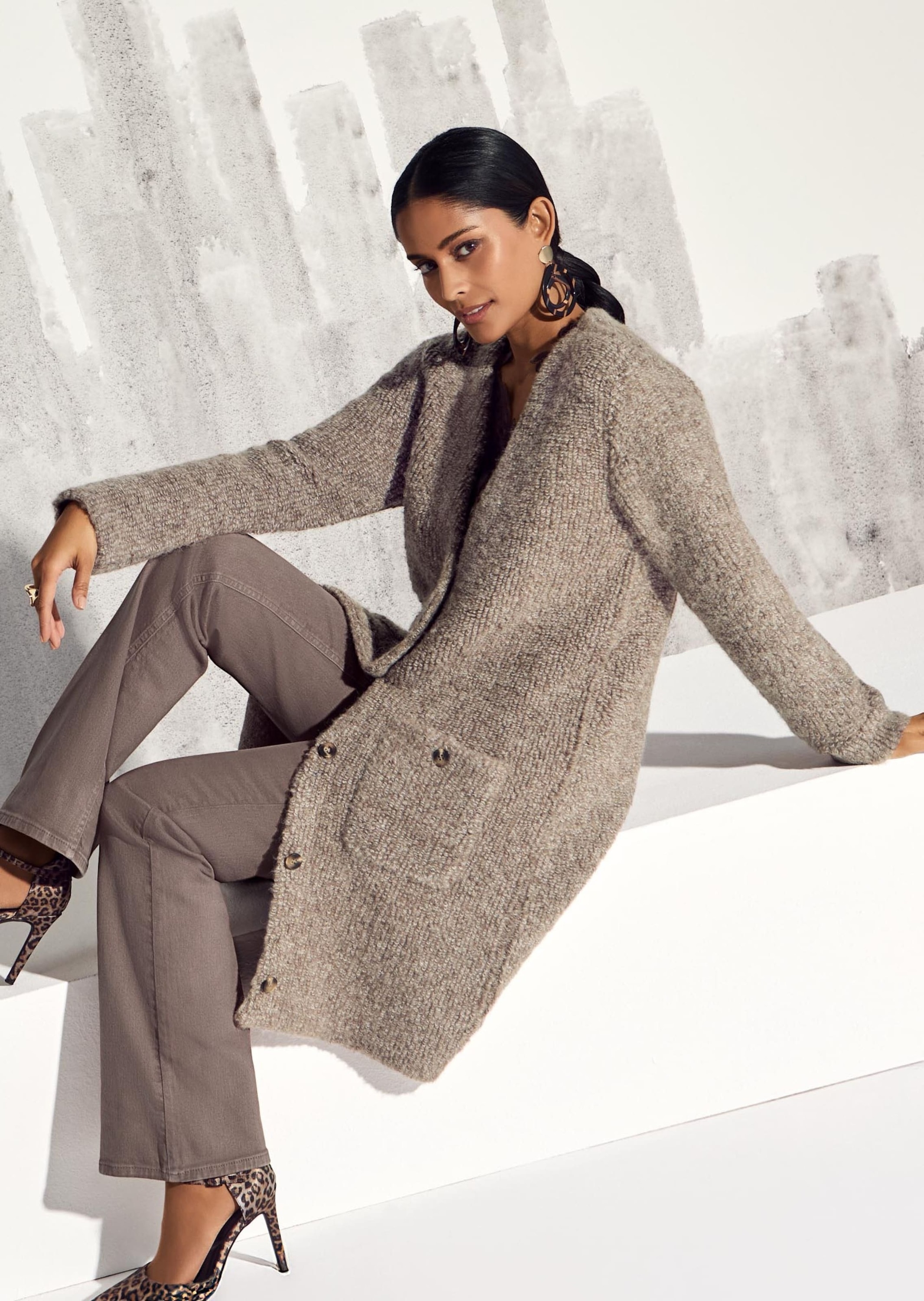 MADELEINE Strickjacke »Strickjacke Strickmantel mit Alpaka«