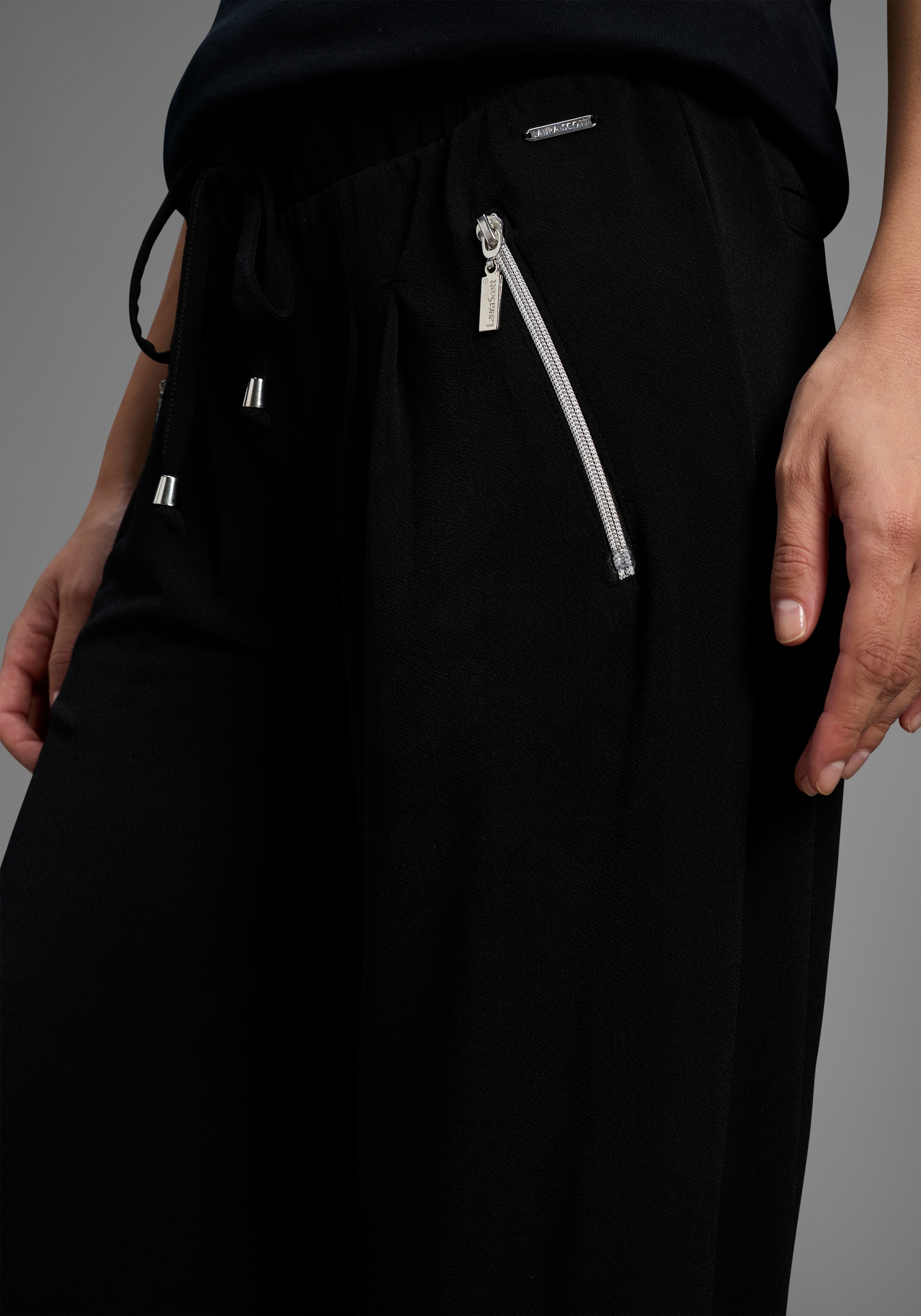 Laura Scott Jerseyhose, Bequemer Stoff mit Reißverschlusstaschen