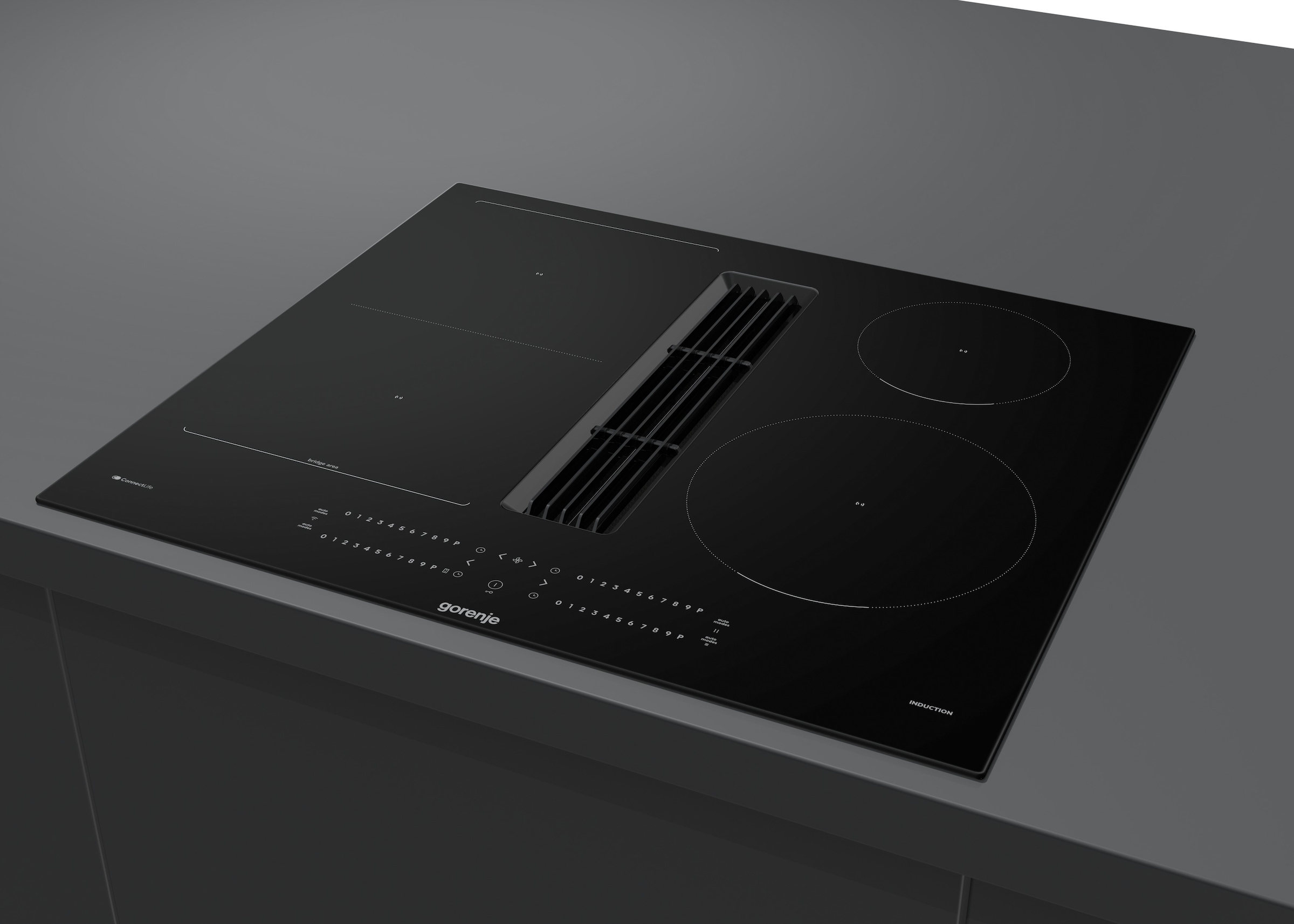 GORENJE Kochfeld mit Dunstabzug »GEH6432BSCWF« 60cm Induktionskochfeld mit Dunstabzug