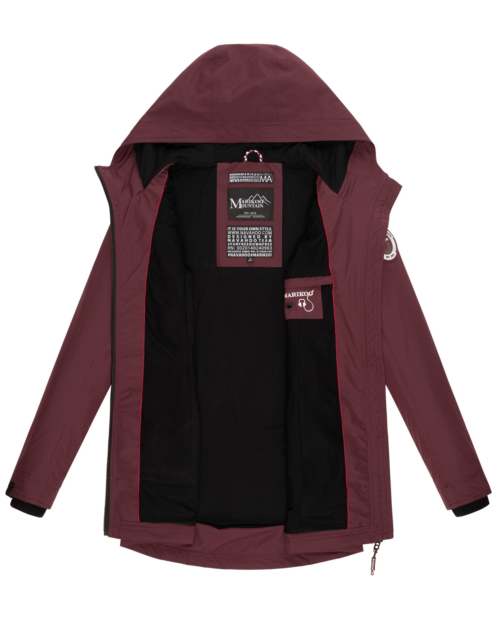 Marikoo Outdoorjacke »Marikoo Honigbeere Damen Übergangsjacke B954«