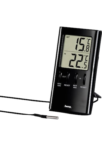 Hama Wetterstation »LCD-Thermometer "T-350", Schwarz Mit Außenfühler« kaufen