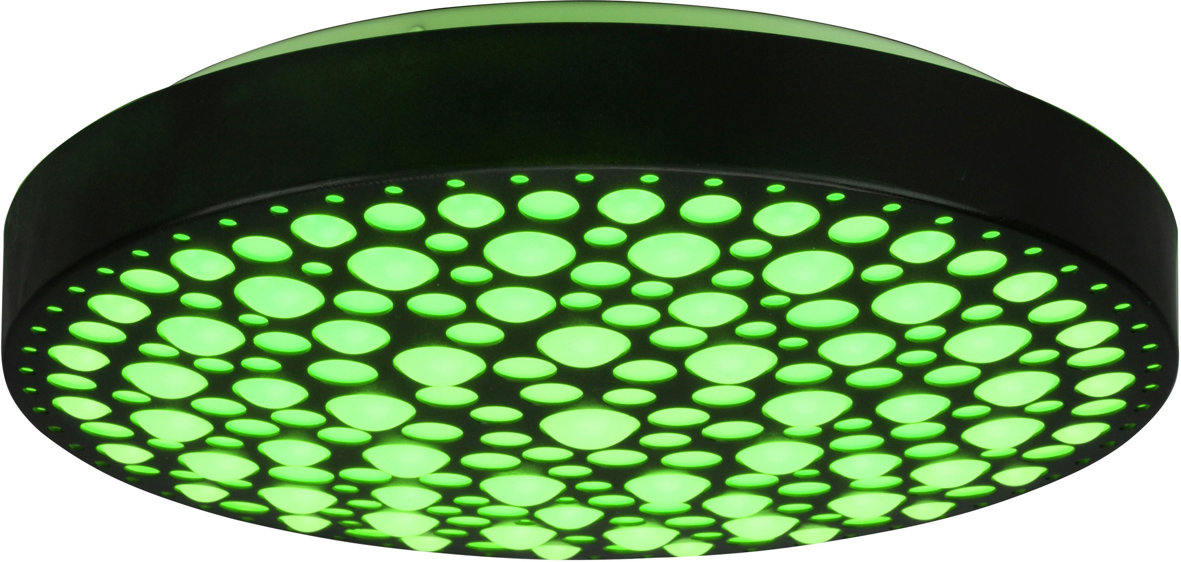 REALITY Leuchten LED Deckenleuchte »Chizu«, 1 flammig, Leuchtmittel LED-Board | LED fest integriert, Regenbogen RGB-Wechsel, dimmbar per Fernbedienung, Memory, Nachtlicht