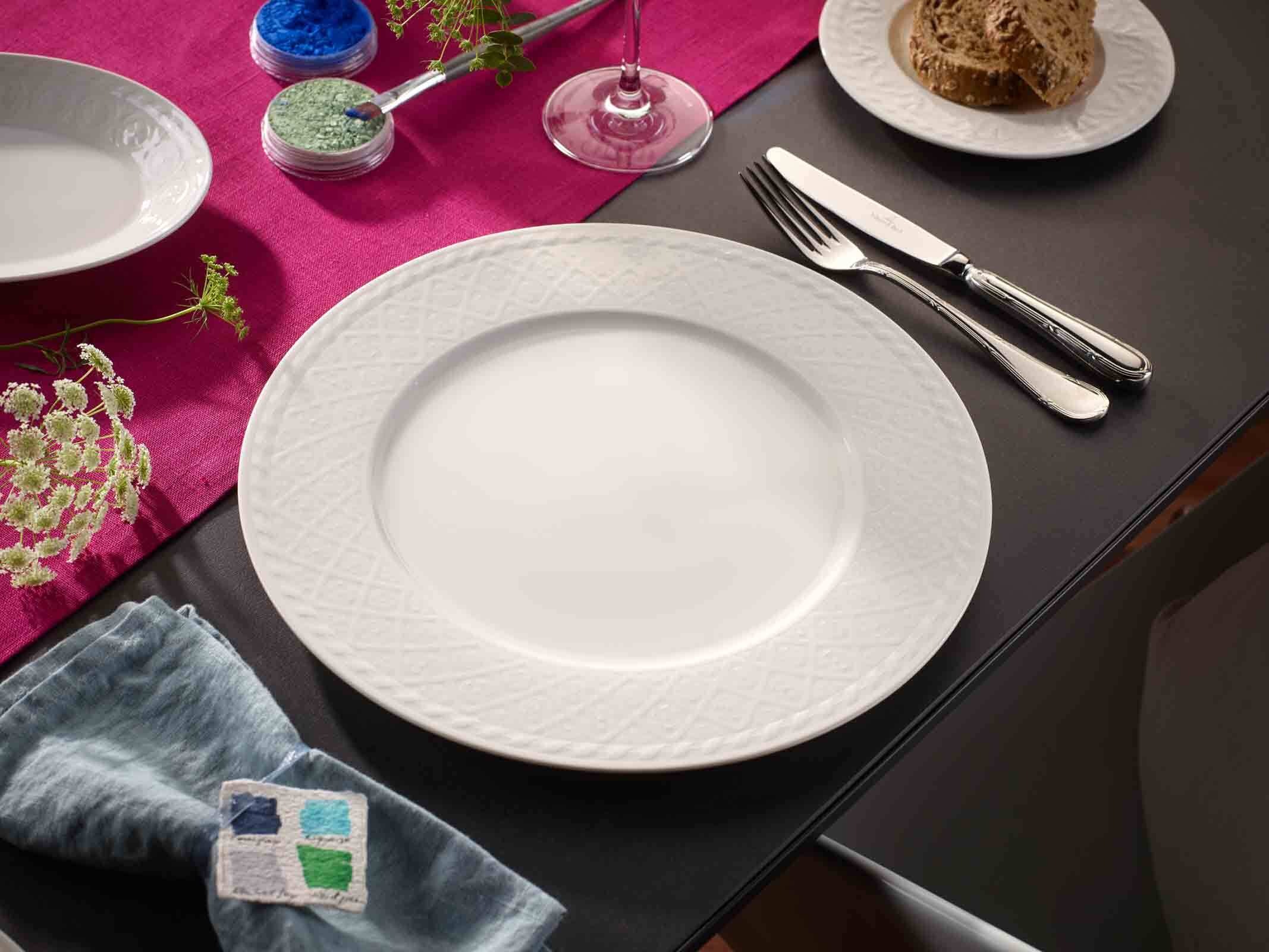 Villeroy & Boch Geschirr-Set »Tafelservice Cellini 12er Set weiß« Spülmaschinengeeignet, Mikrowellenfest