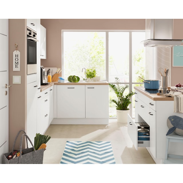 OPTIFIT Winkelküche »Elga«, Premium-Küche mit Soft-Close-Funktion,  Stellbreite 265 x 175 cm bestellen online bei OTTO