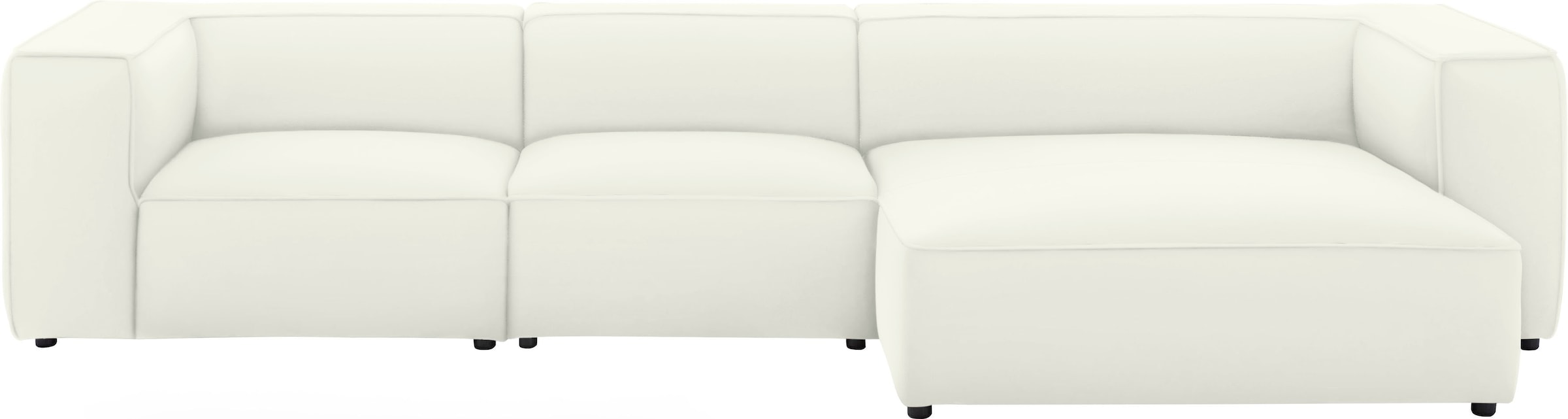 W.SCHILLIG Ecksofa »around-the-block«, mit eleganter Biese, mit Federkern, Breite 341 cm