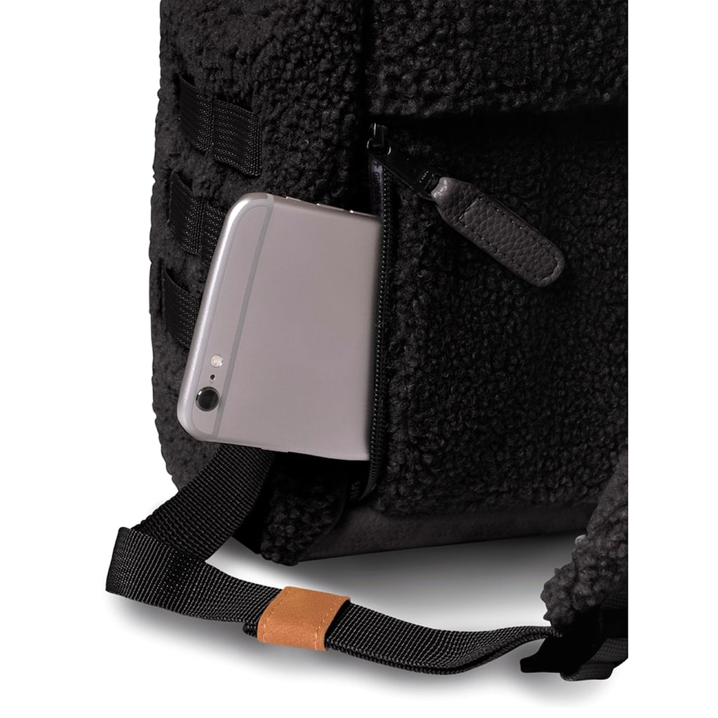 CABAIA Tagesrucksack »Tagesrucksack Adventurer S Fleece«, Fleece-Rucksack mit austauschbaren Vordertaschen