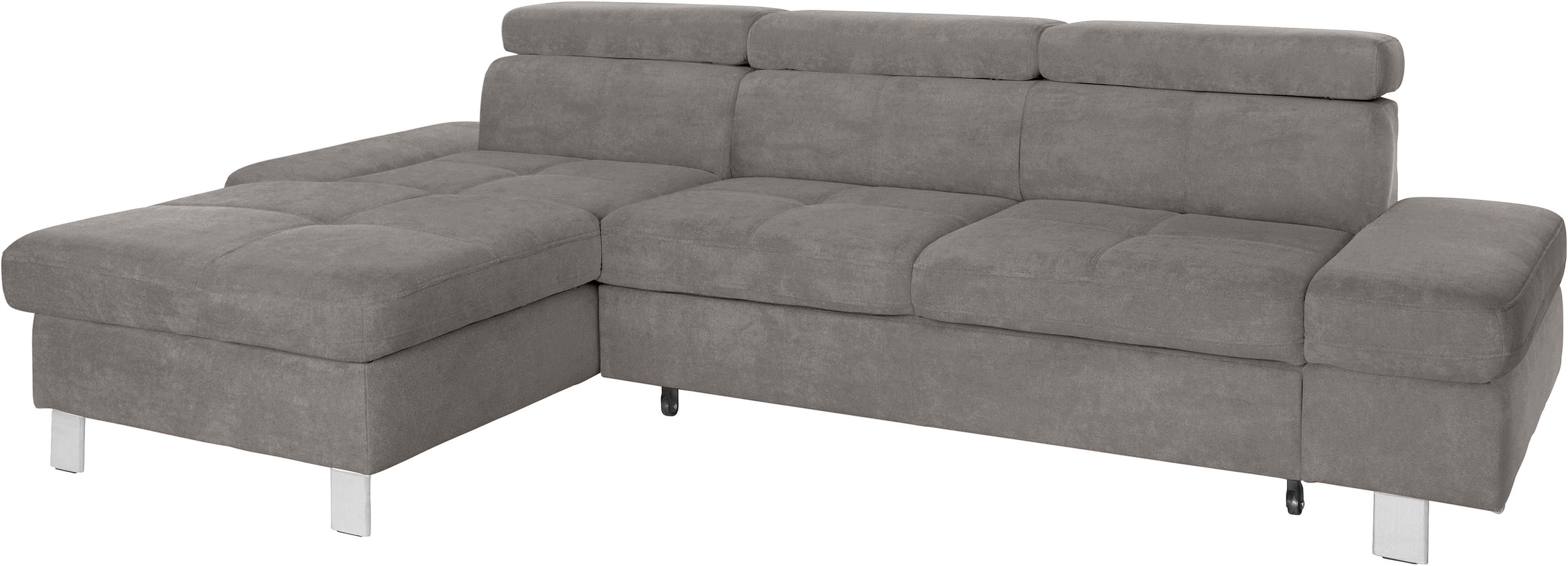 exxpo - sofa fashion Ecksofa »Fiji, hochwertige Detailverarbeitung im Sitz und Rücken, L-Form«, bequem durch Kopf- und Armteilverstellung, wahlweise mit Bettfunktion