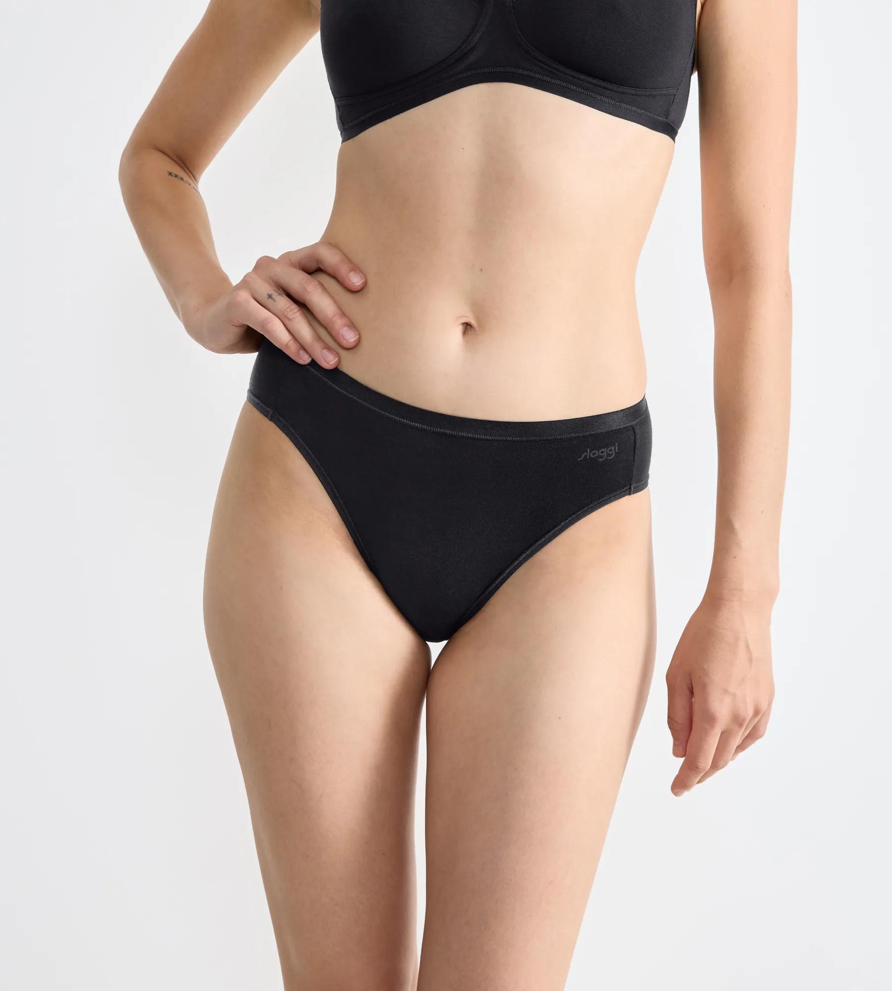 sloggi Tai-Slip »GO Daily Cotton« 3er Pack,  Glanz-Effekt Details, hoher Beinausschnitt, weich, elastisch