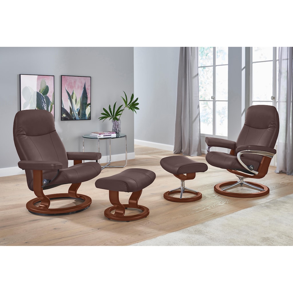 Stressless® Relaxsessel »Garda«, (Set, Relaxsessel mit Hocker)