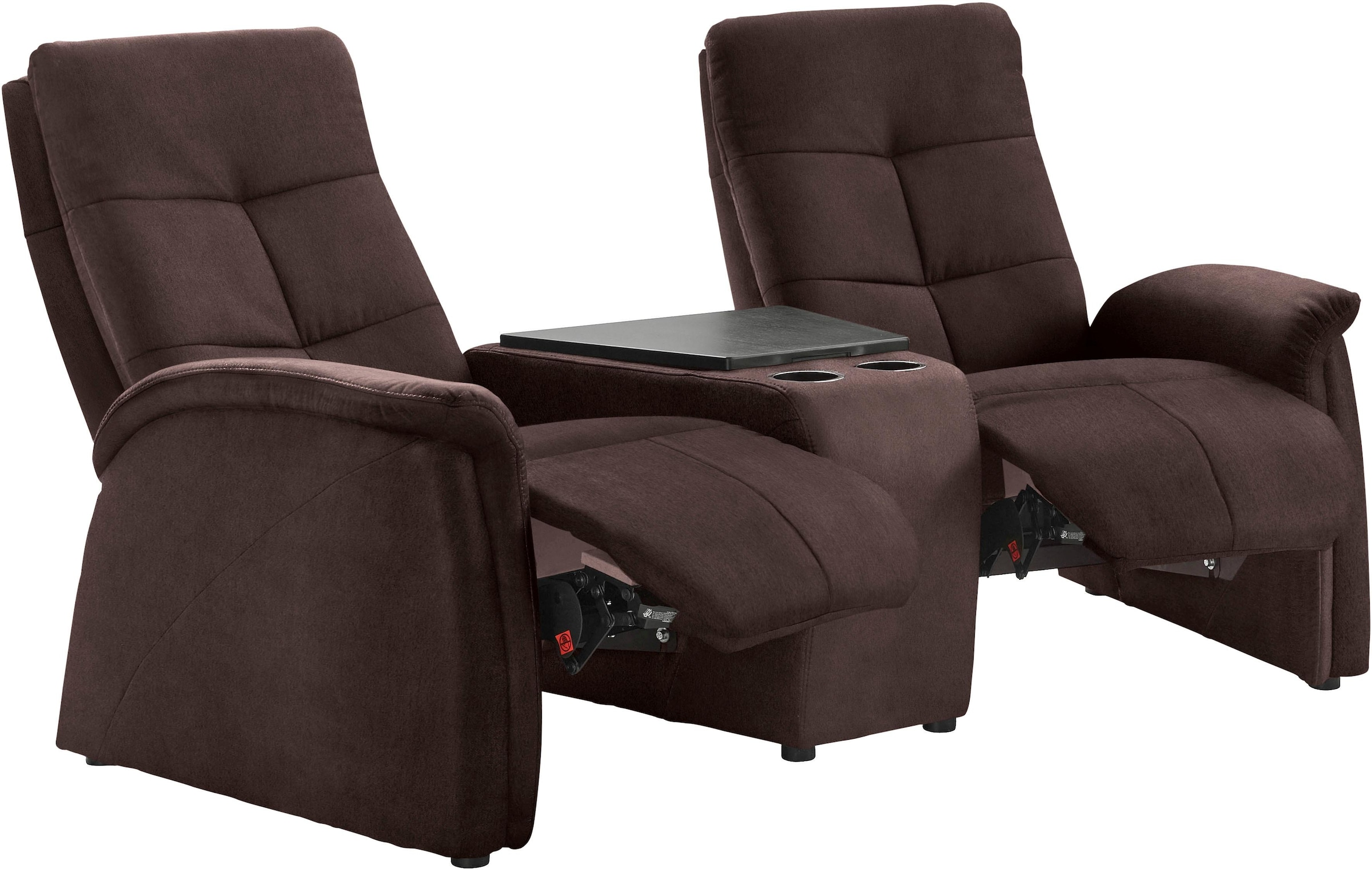 exxpo - sofa fashion 2-Sitzer »Tivoli, Kinosofa mit Relaxfunktion, mit Ablagetisch und Stauraum« bequem und komfortabel