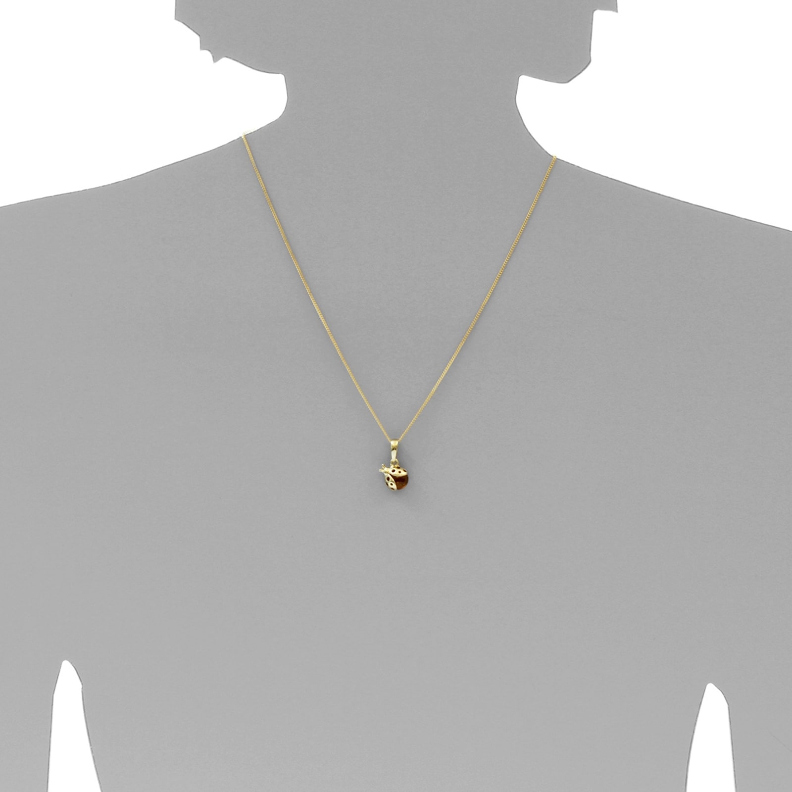OSTSEE-SCHMUCK Kette und Anhänger Set »- Marienkäfer - Gold 333/000 - Bernstein«