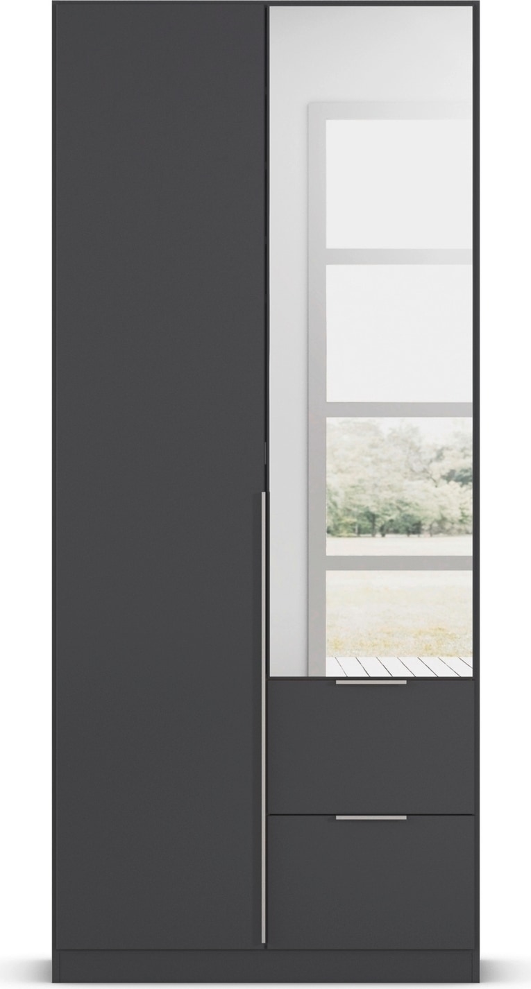 OTTO home Drehtürenschrank »Kleiderschrank Schrank Garderobe AGORDO mit Dekor- oder Hochglanzfront« in zwei Griff-Farben, Breiten 91-360 cm,  mit Außenschubkästen, in 7 Breiten und 2 Höhen MADE IN GERMANY